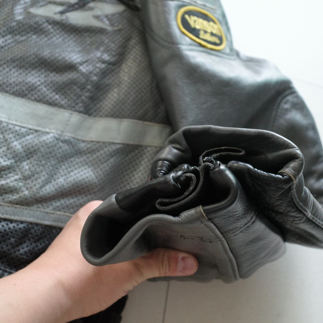 00s 밴슨 x 스즈키 Hayabusa 레더 바이크 자켓 USA MADE 상품이미지10