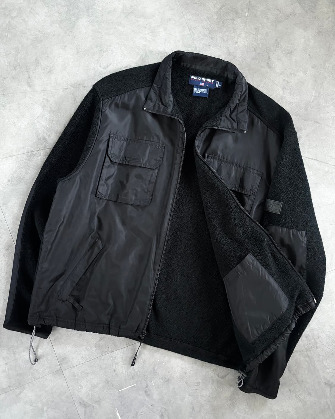 Polo 폴로 스포츠 블랙컬러 투포켓 나일론 플리스 자켓  상품이미지1