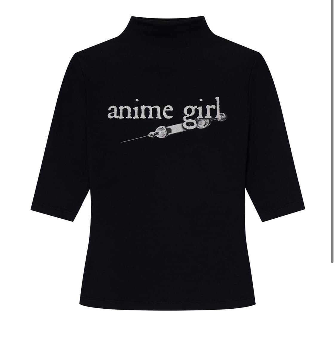 Bonnae / Anime mock neck top (Black) 상품이미지1
