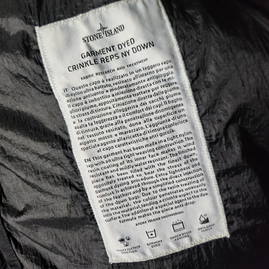 [새상품급]20FW 스톤아일랜드 크링클랩스 다운 패딩 XL 블랙 상품이미지5
