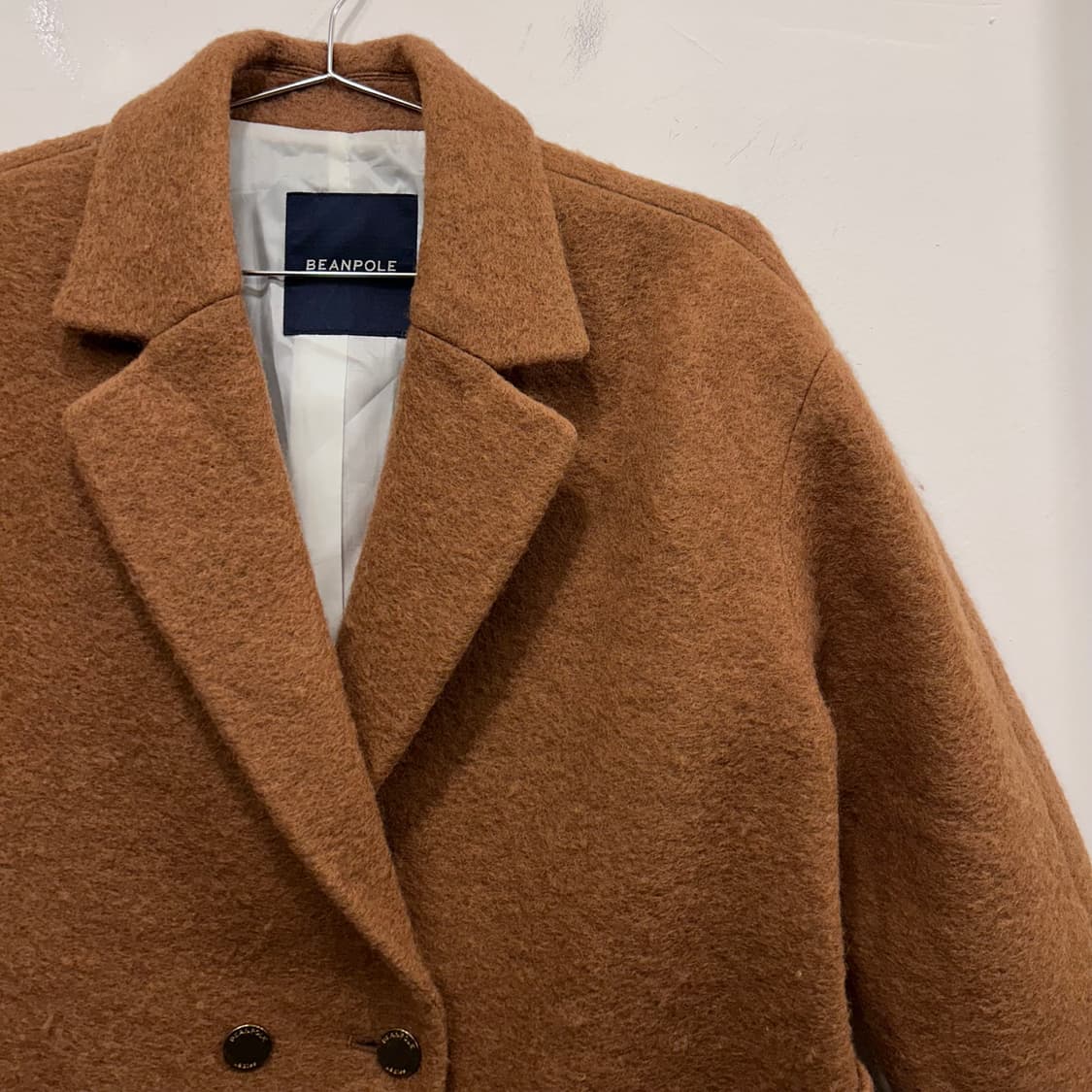 빈폴 울모직 더블 원버튼 카라 코트 상품이미지1