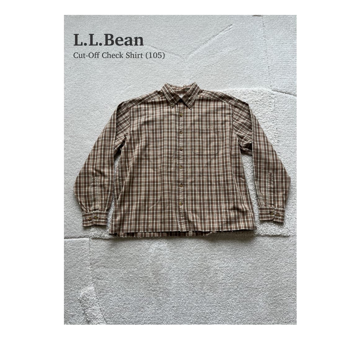 엘엘빈 컷오프 체크 셔츠 (105) 상품이미지1