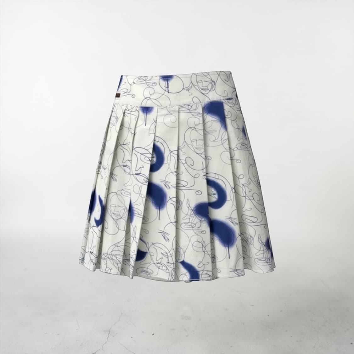 40/ 프라다 레더 로고탭 00AW 스커트 상품이미지1