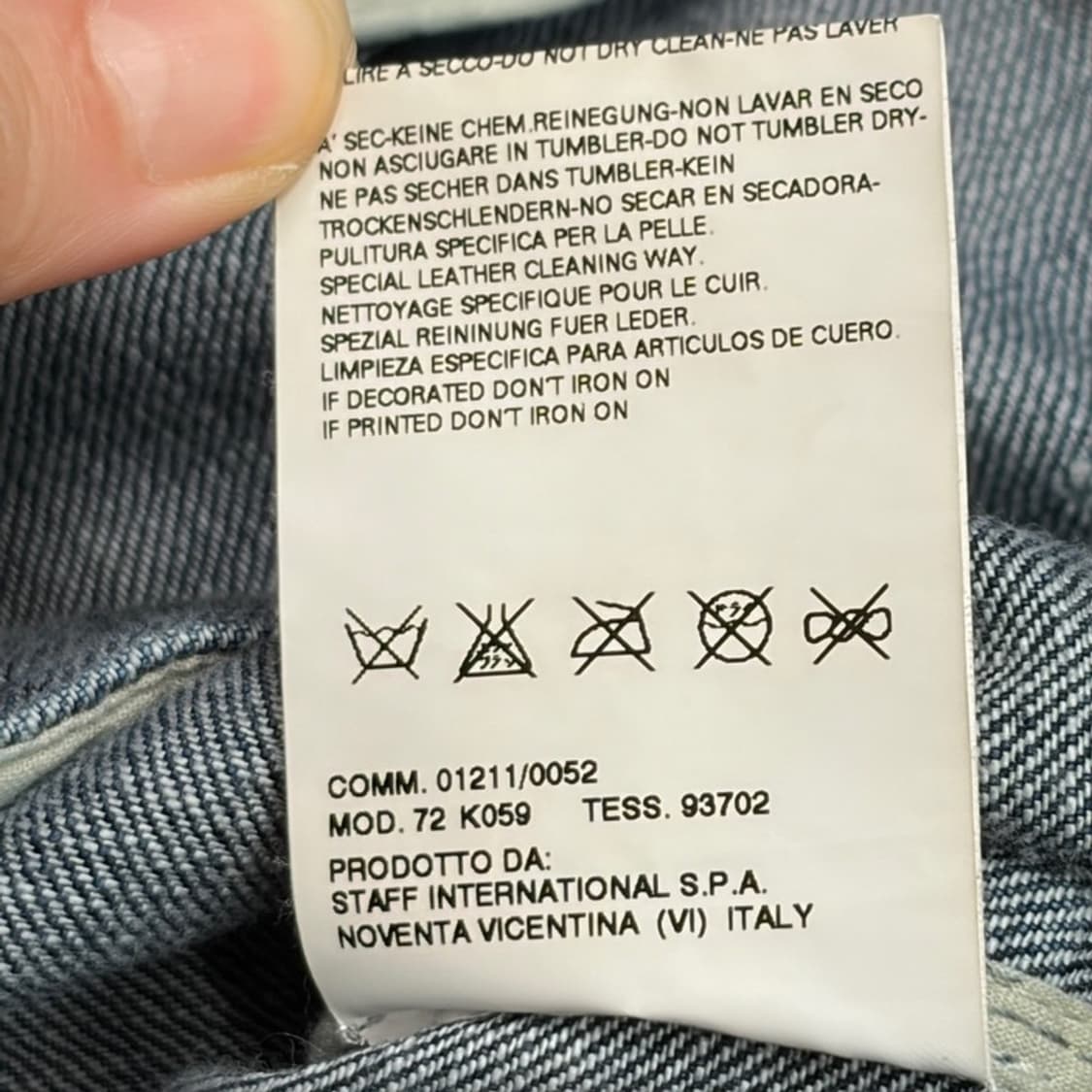 DSQUARED2 포니헤어 카라 크롭 클래식 데님자켓 38 상품이미지8