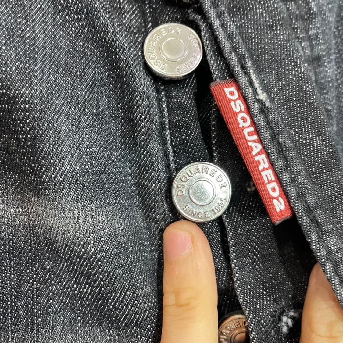 디스퀘어드 1964 블랙패치 흑청 데님팬츠 상품이미지6