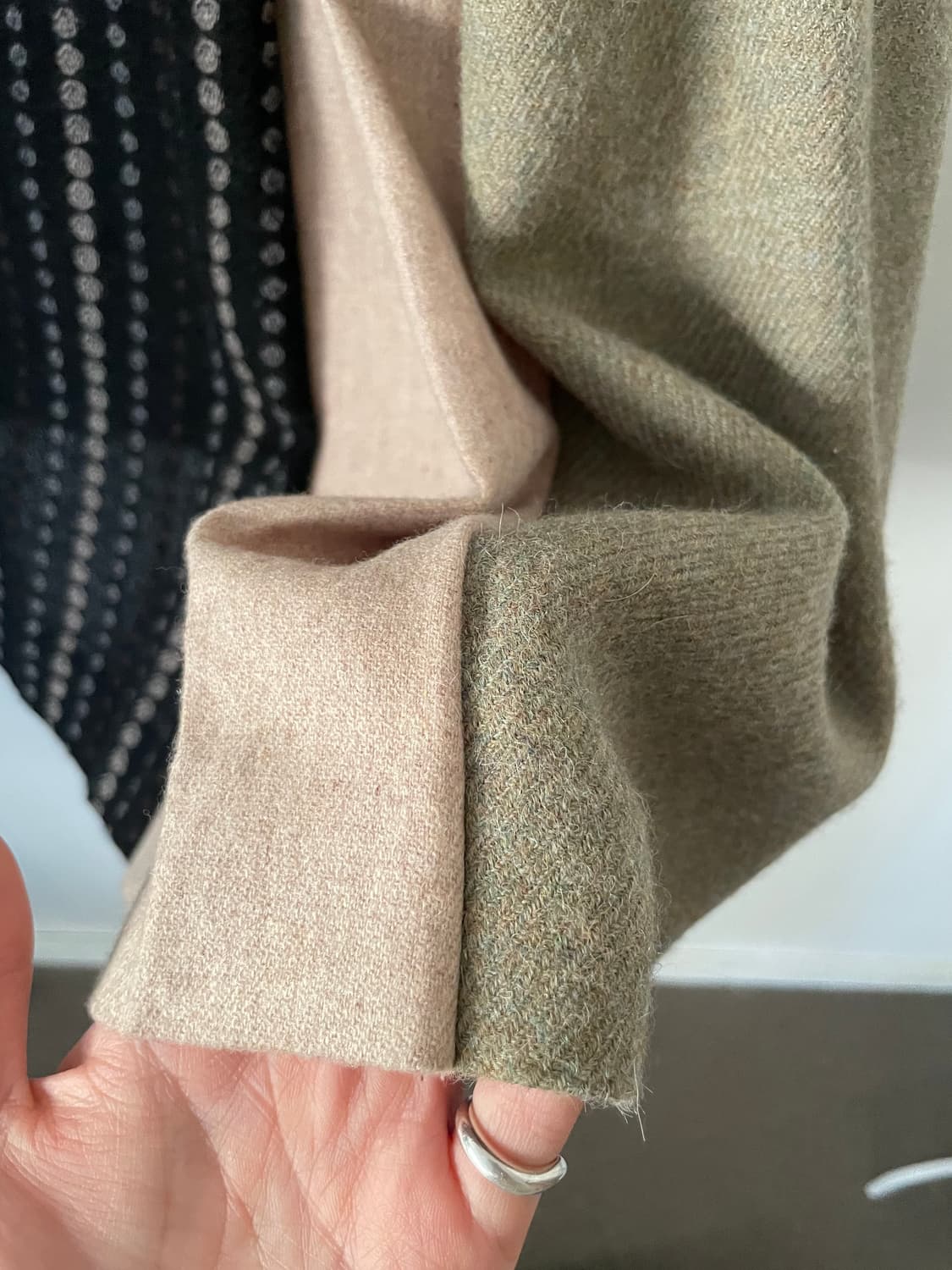 vintage dot pattern flare wool skirt 상품이미지10