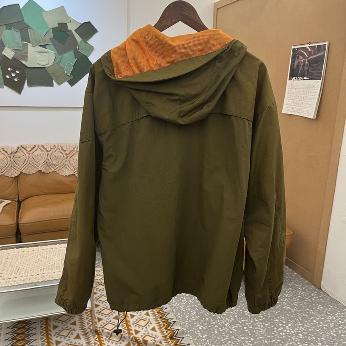 나이키 스포티 고프코어 말차카키 바람막이 자켓 L C10581 상품이미지4