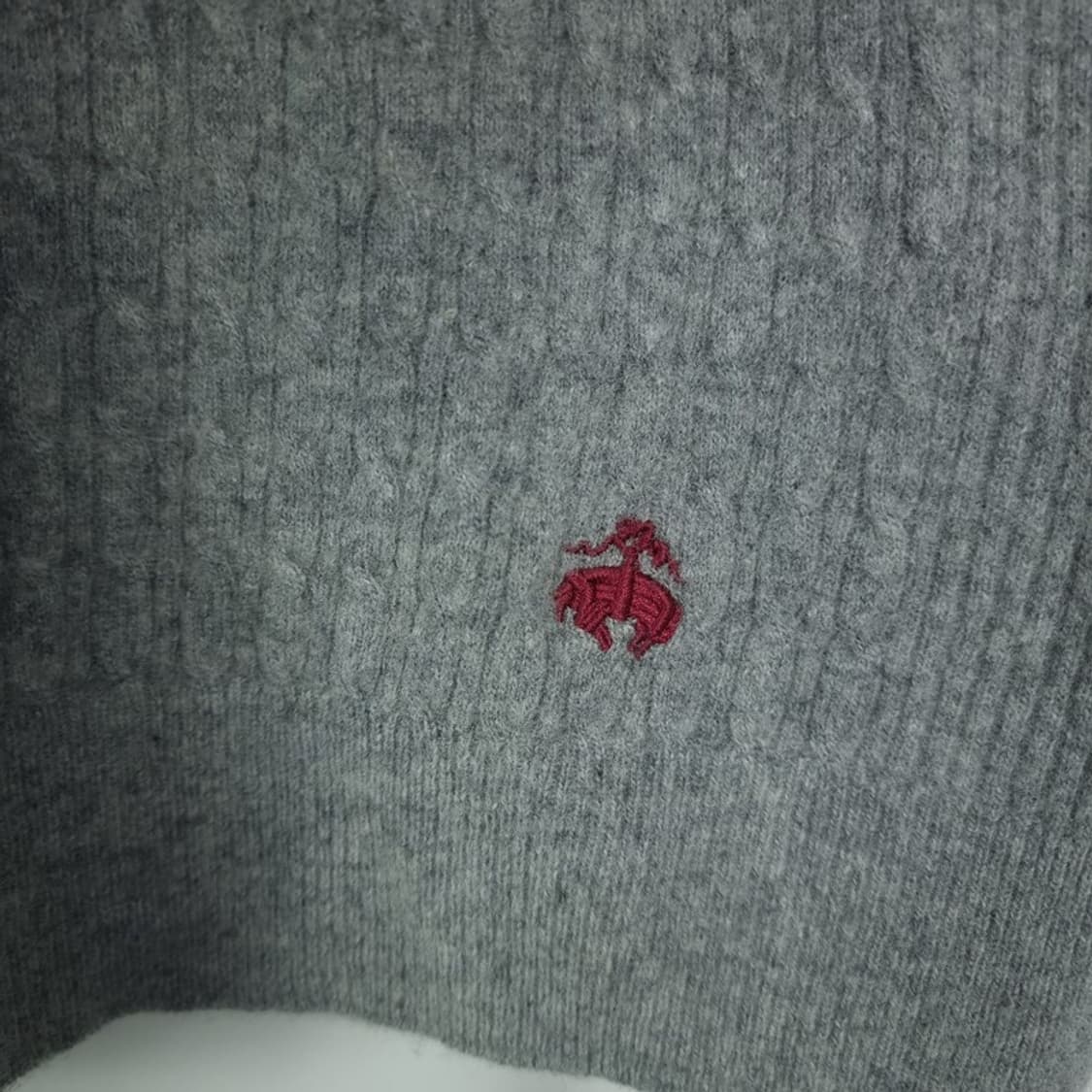 [브룩스브라더스] 로고 자수 캐시미어 블랜디드 니트 그레이 M18736 상품이미지6