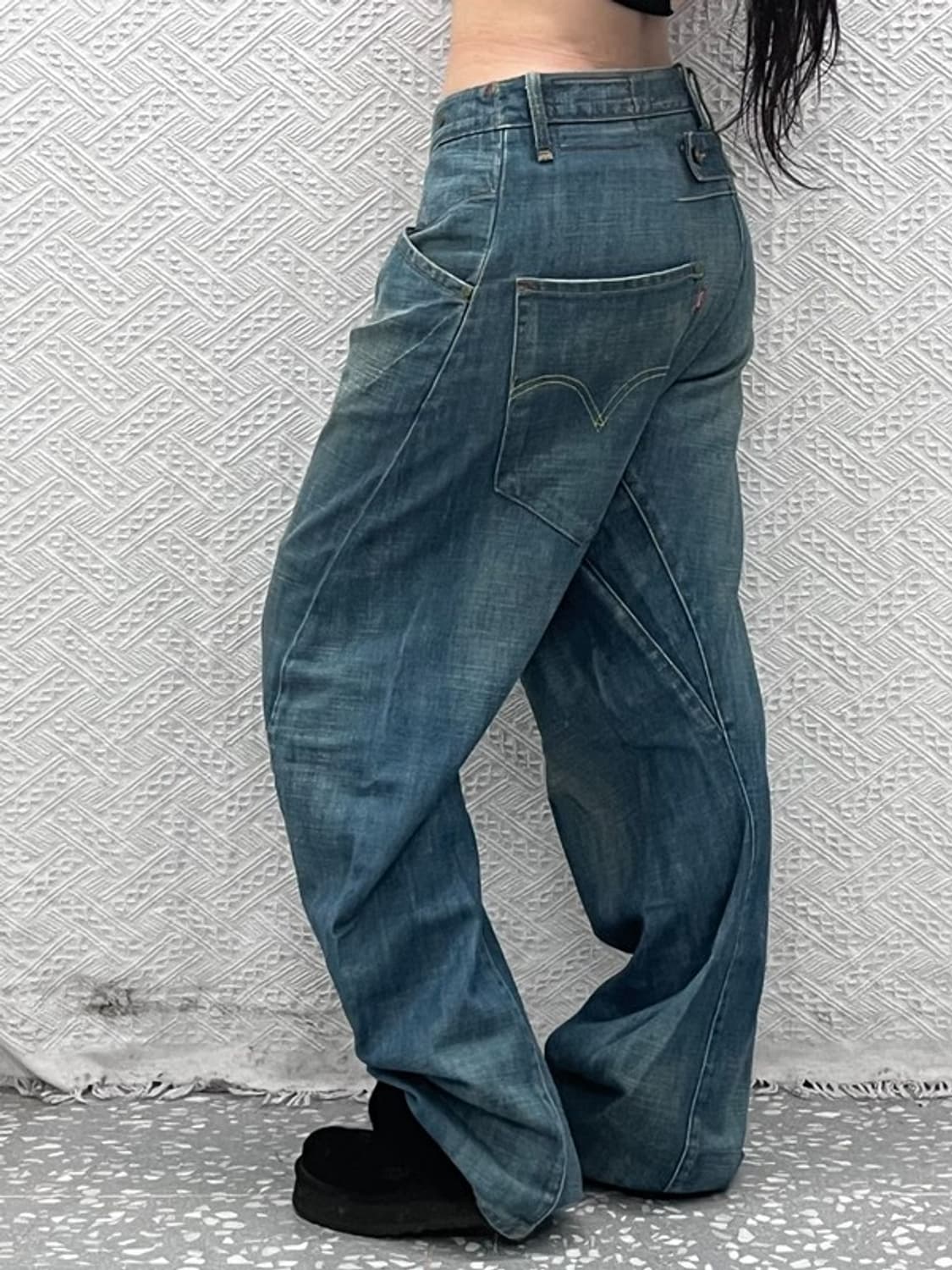 리바이스 엔지니어드진 레트로 빈티지 워싱 데님팬츠 34인치 C10562 상품이미지1