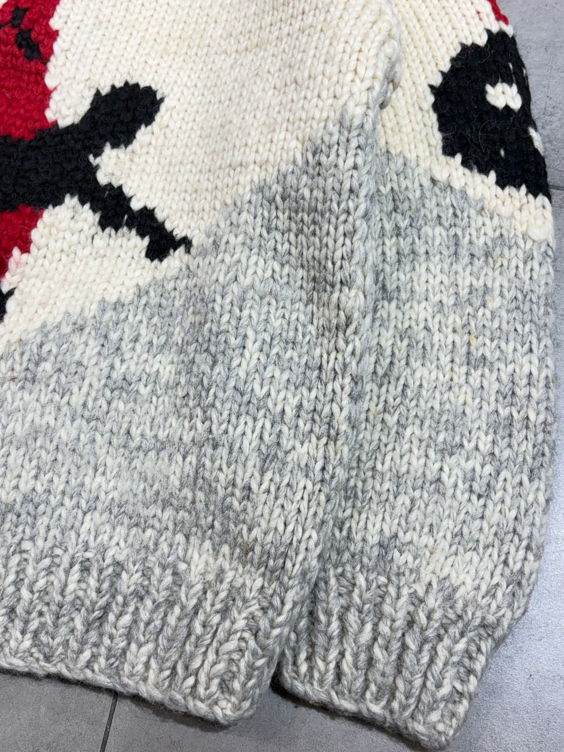 90s 캐나다 코위찬 볼링 니트 집업 상품이미지6