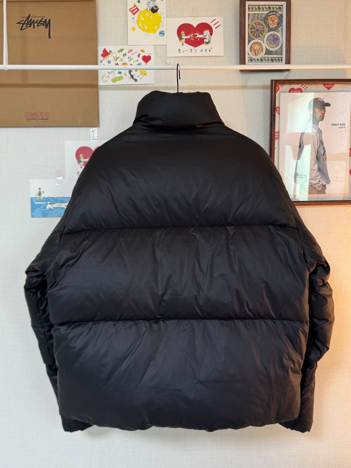 (L)무신사 스탠다드 립스탑 다운 푸퍼 숏 덕다운 패딩 자켓 블랙 상품이미지2