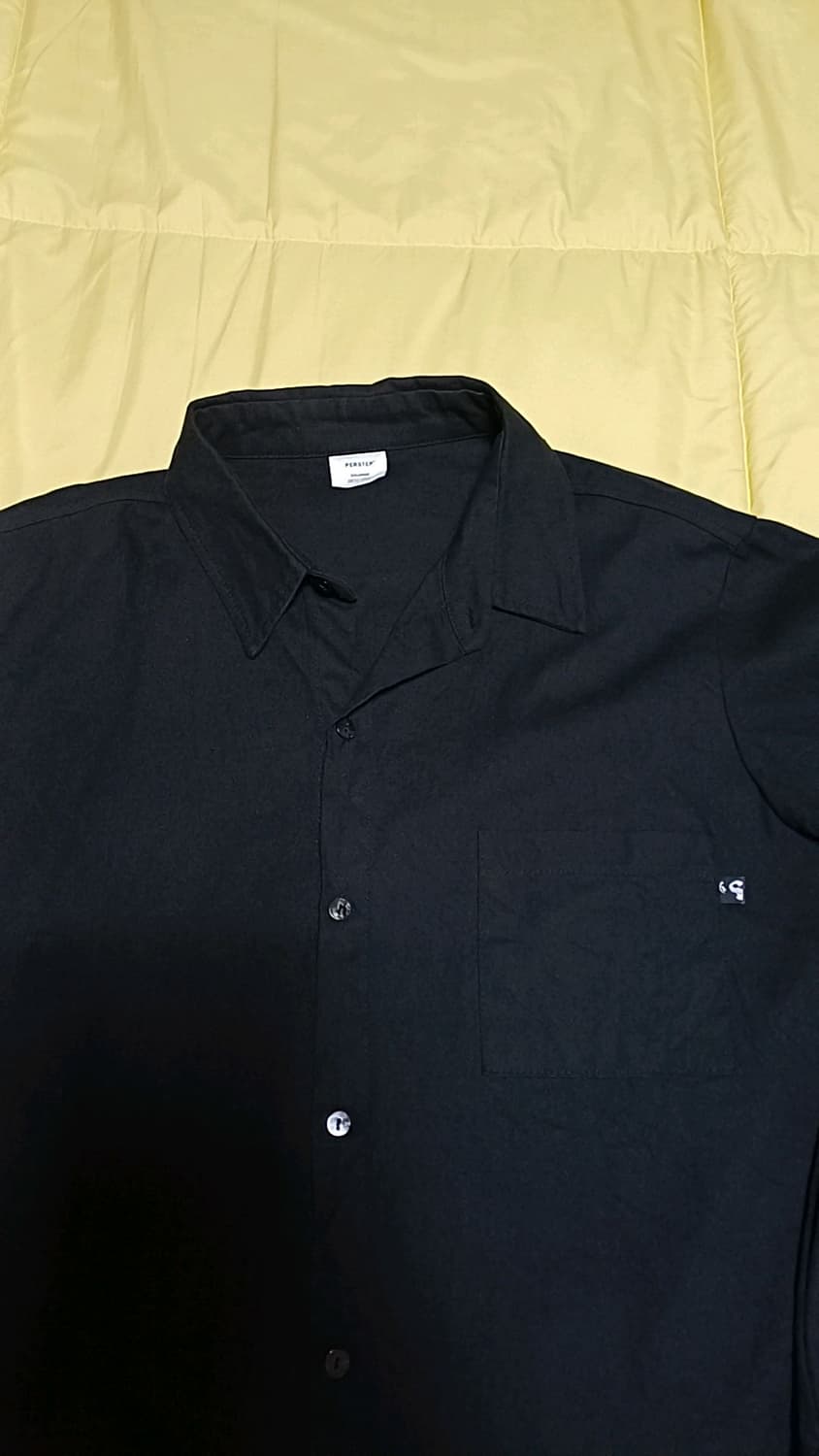 퍼스텝 오버핏블랙남방 빅사이즈 2XL 가슴70 기장76 상품이미지2