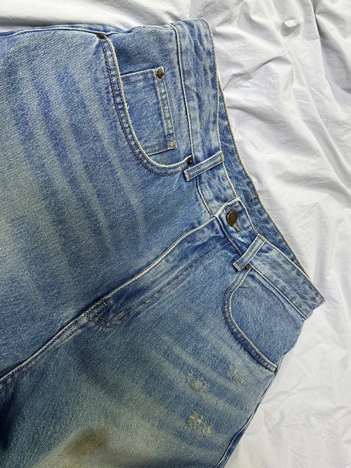 벨리에 트루 와이드 데님 팬츠 - 더티 워싱 인디고 상품이미지3