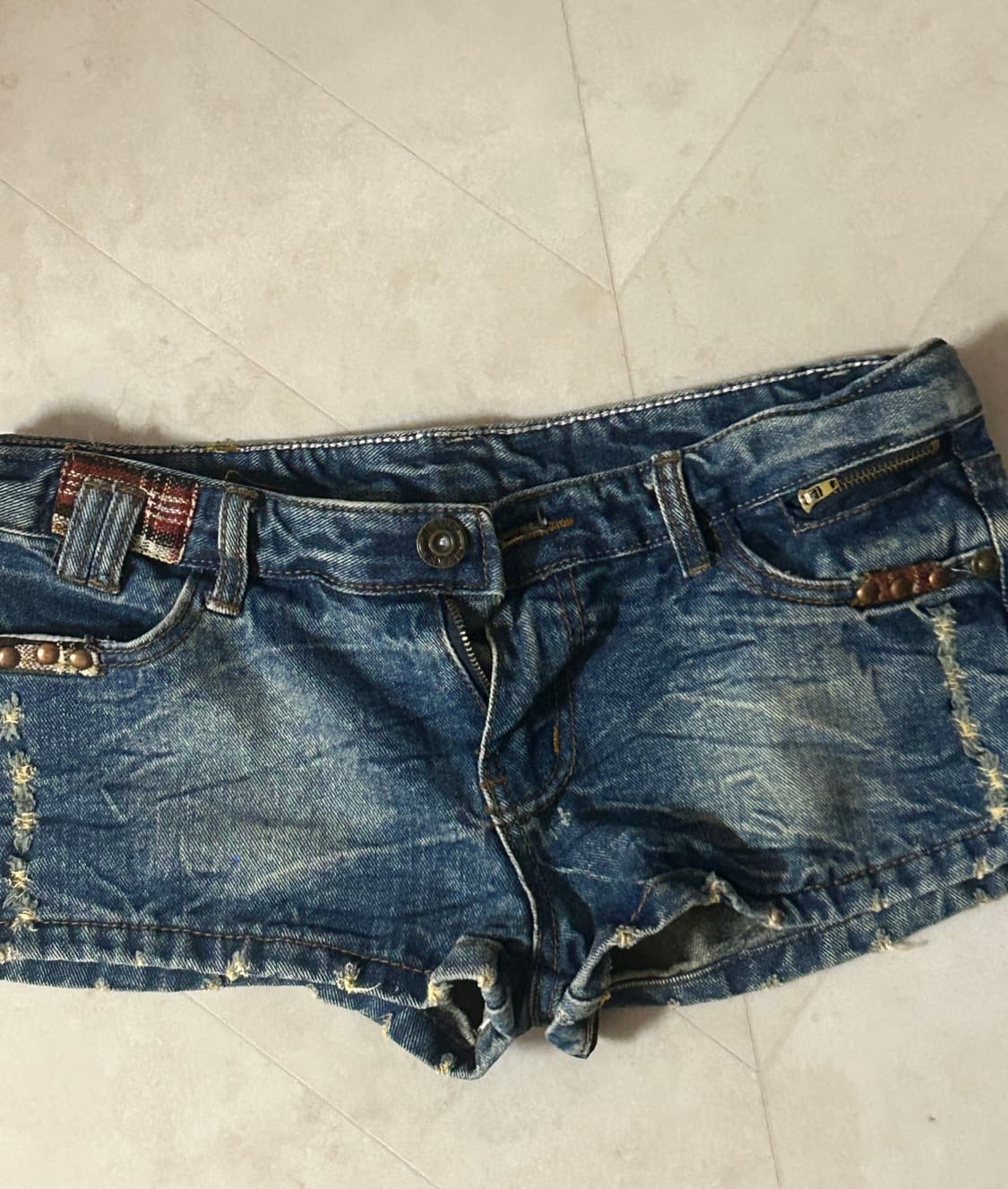 오네 갸루 로우라이즈 반바지 상품이미지1