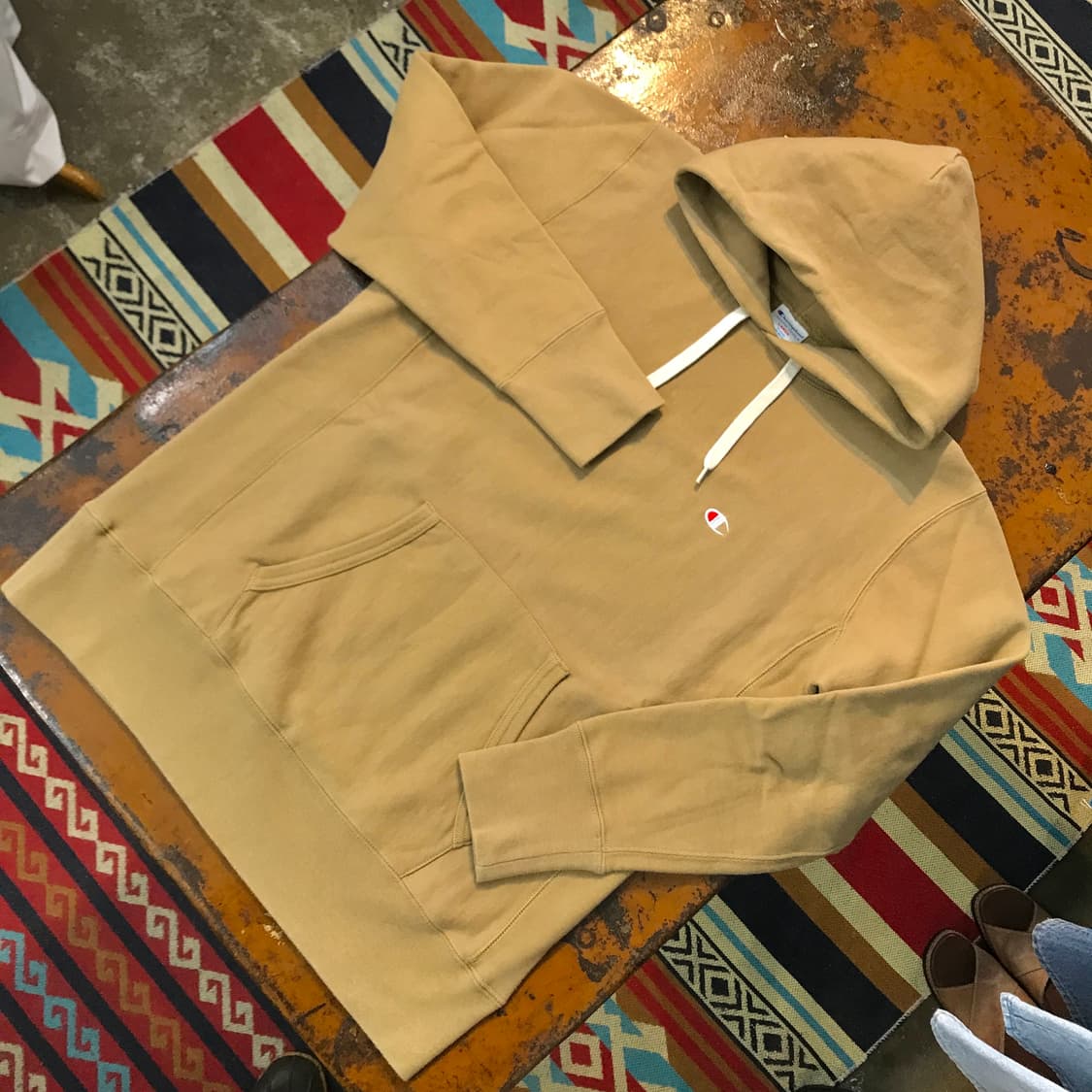 챔피온 리버스위브 베이지 헤비코튼 후디 남성 100 여성 66  상품이미지2