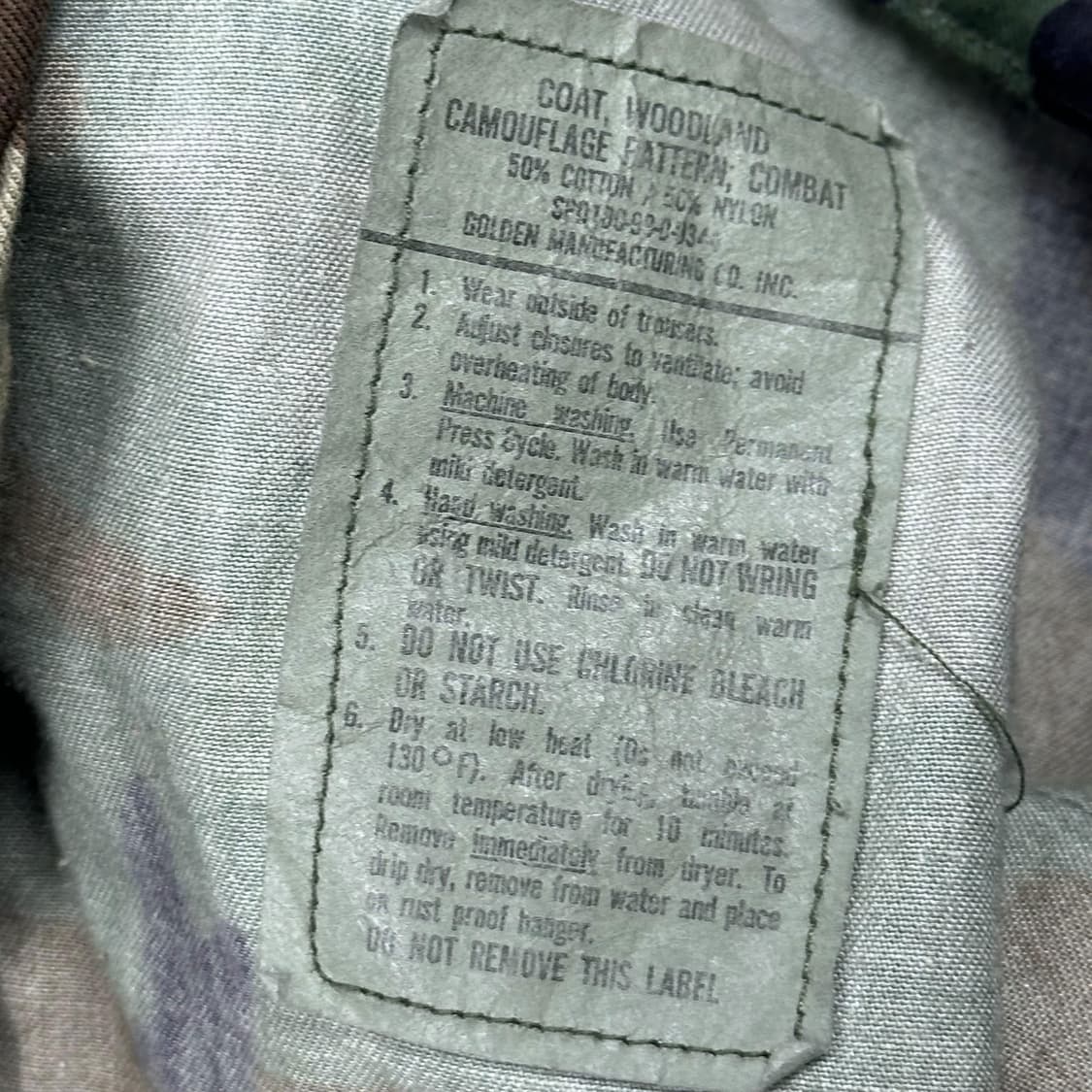 오리지널 US 밀리터리 미군 우드랜드 자켓 L-S 상품이미지6