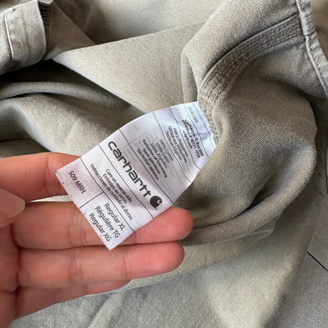 칼하트 오리지널 베이지 긴팔 셔츠  상품이미지8