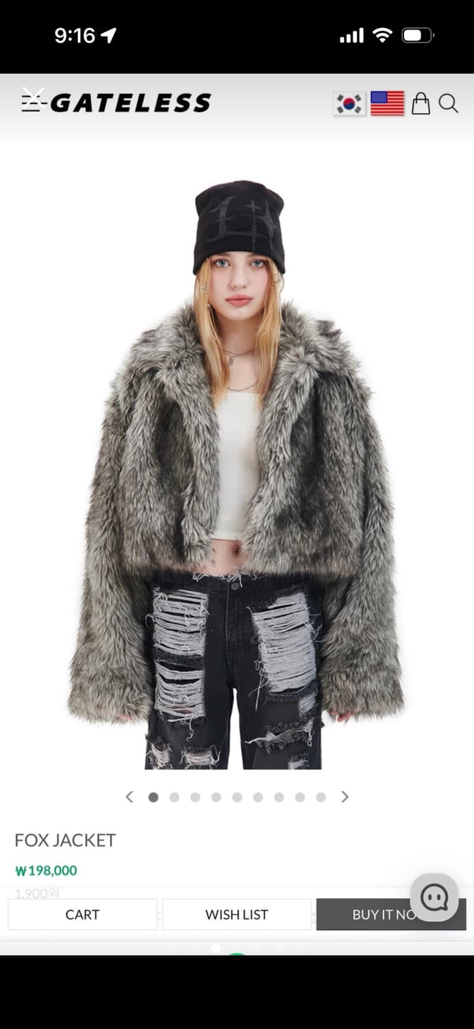 게이트리스 폭스 퍼 자켓 상품이미지3