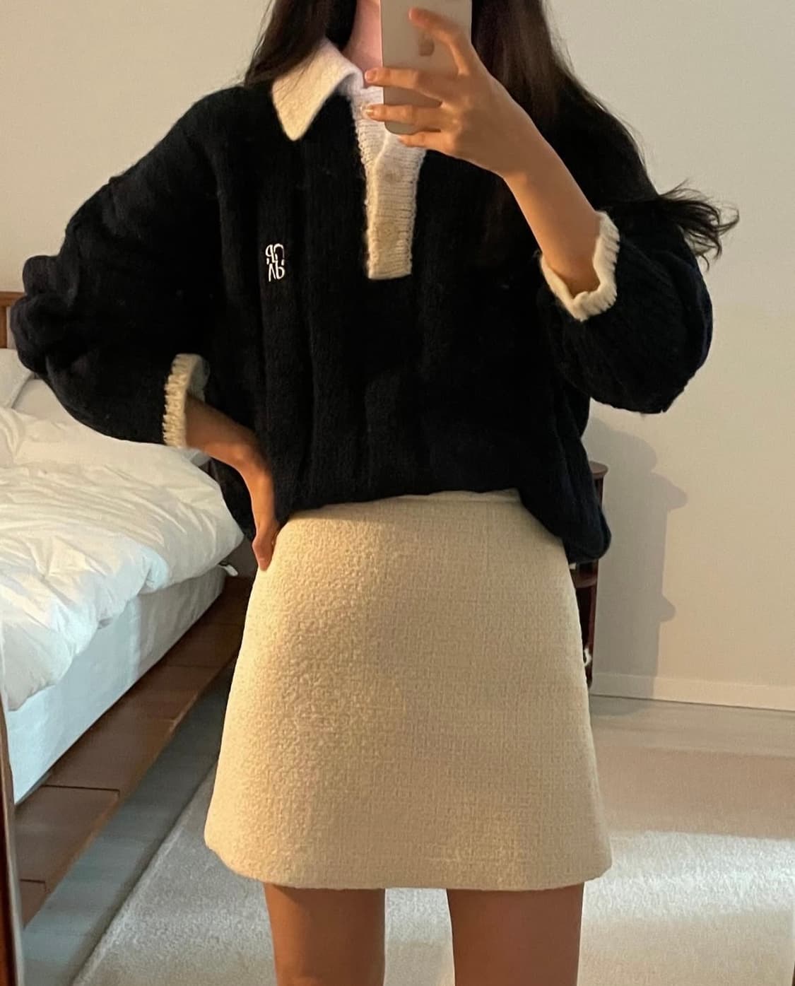 택O) 그로브 SOFT 니트 네이비 [차정원 착용] 상품이미지1