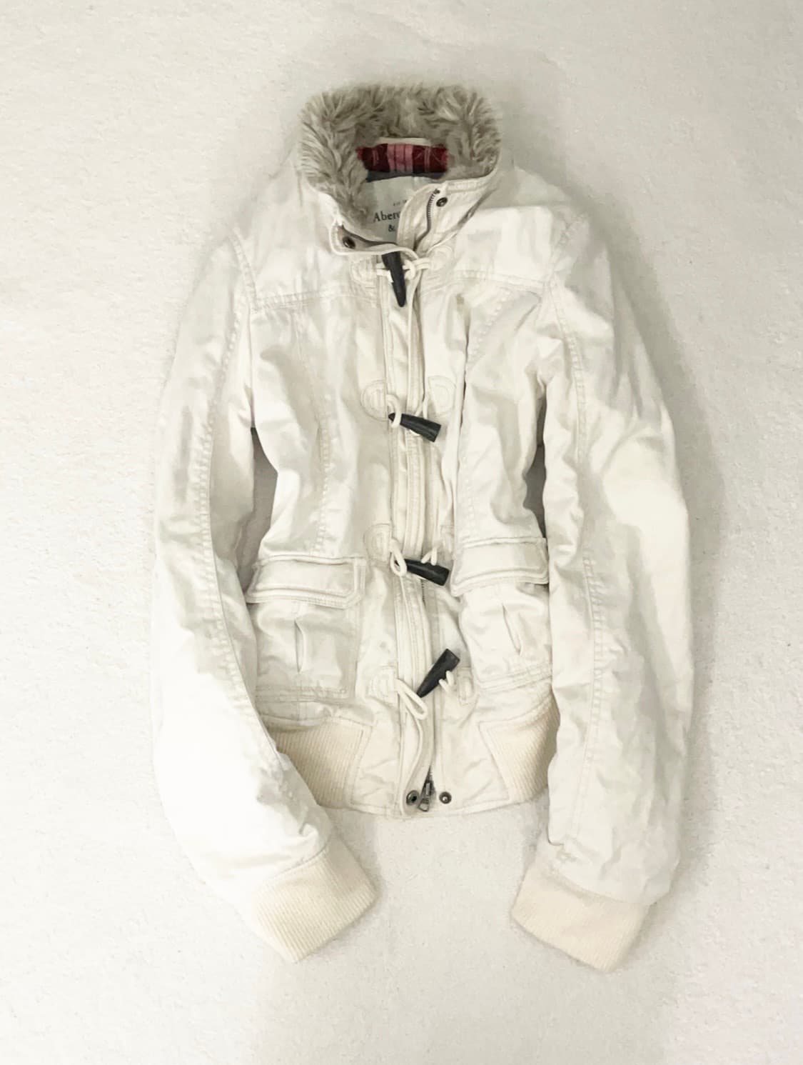 아베크롬비 크림화이트 더플점퍼 아베크롬비자켓 아베떡볶이자켓y2k 상품이미지1