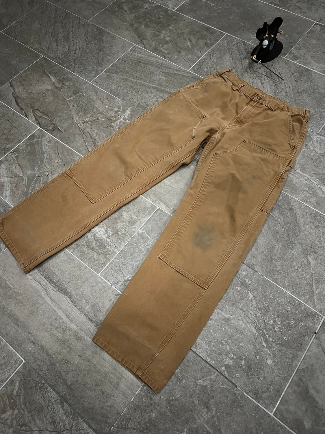 (34X34)칼하트 더블니 워크팬츠 B136BRN 칼하트브라운 던거리핏 상품이미지6