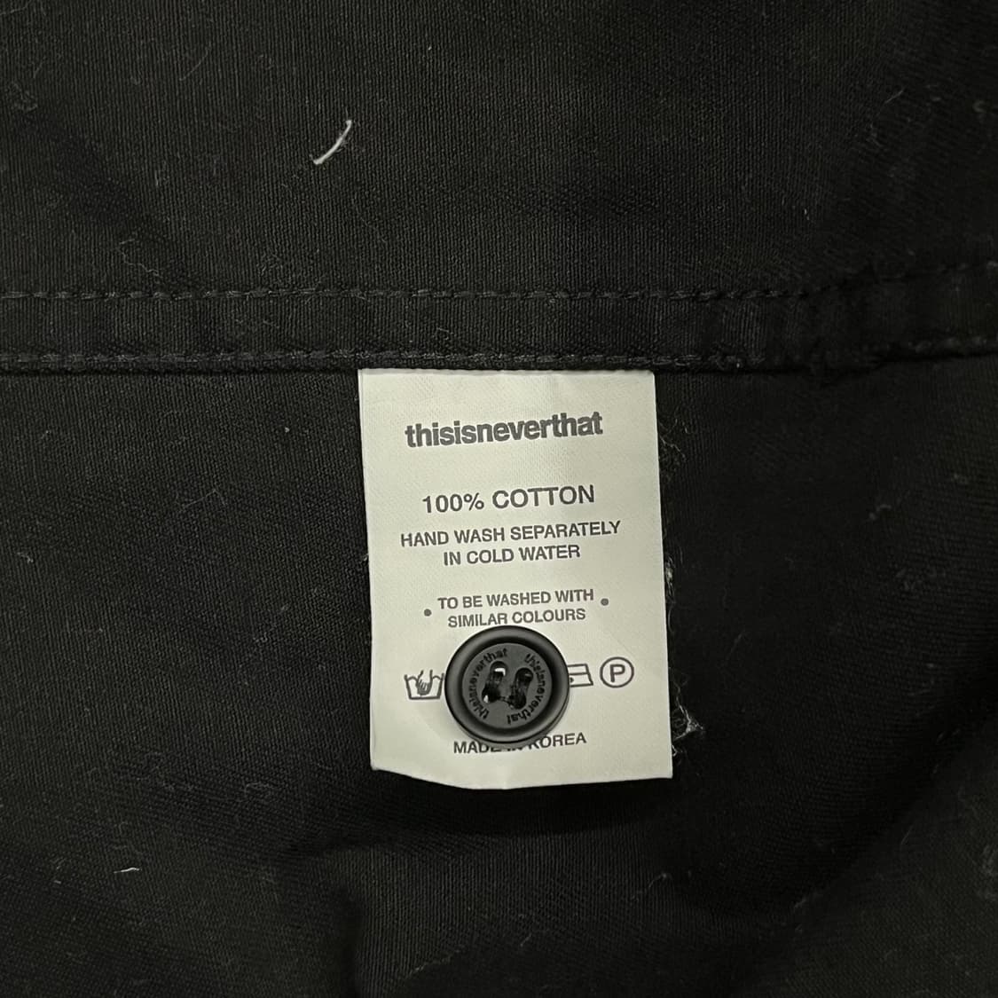 [정품/M] 디스이즈네버댓 후드 셔츠 블랙 b10 상품이미지6