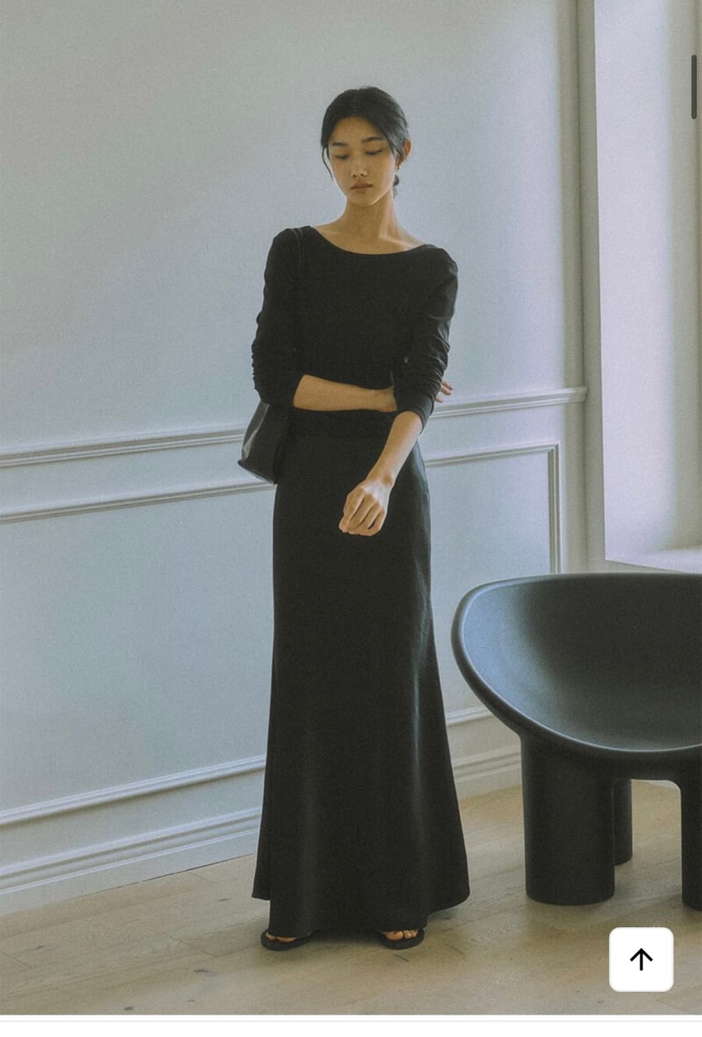 세이지먼트 새틴 맥시 스커트 상품이미지2