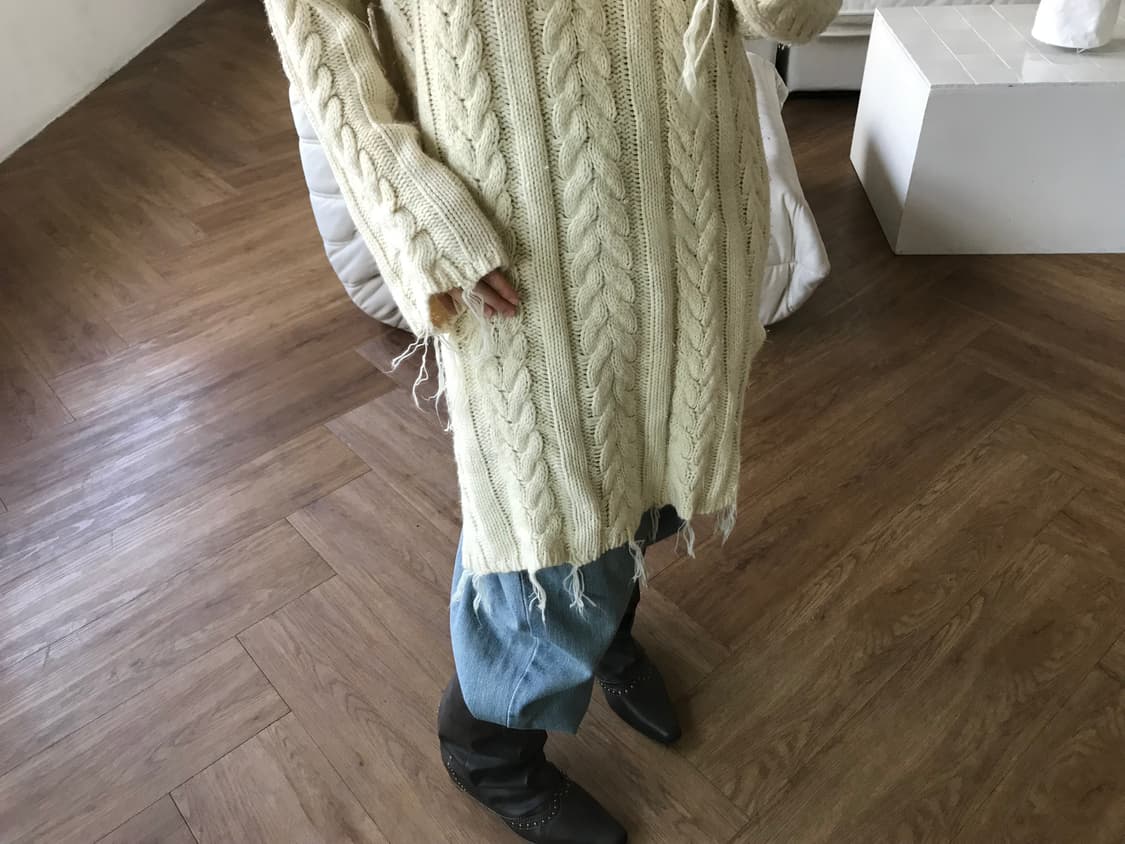 vintage ivory knit one-piece 상품이미지8