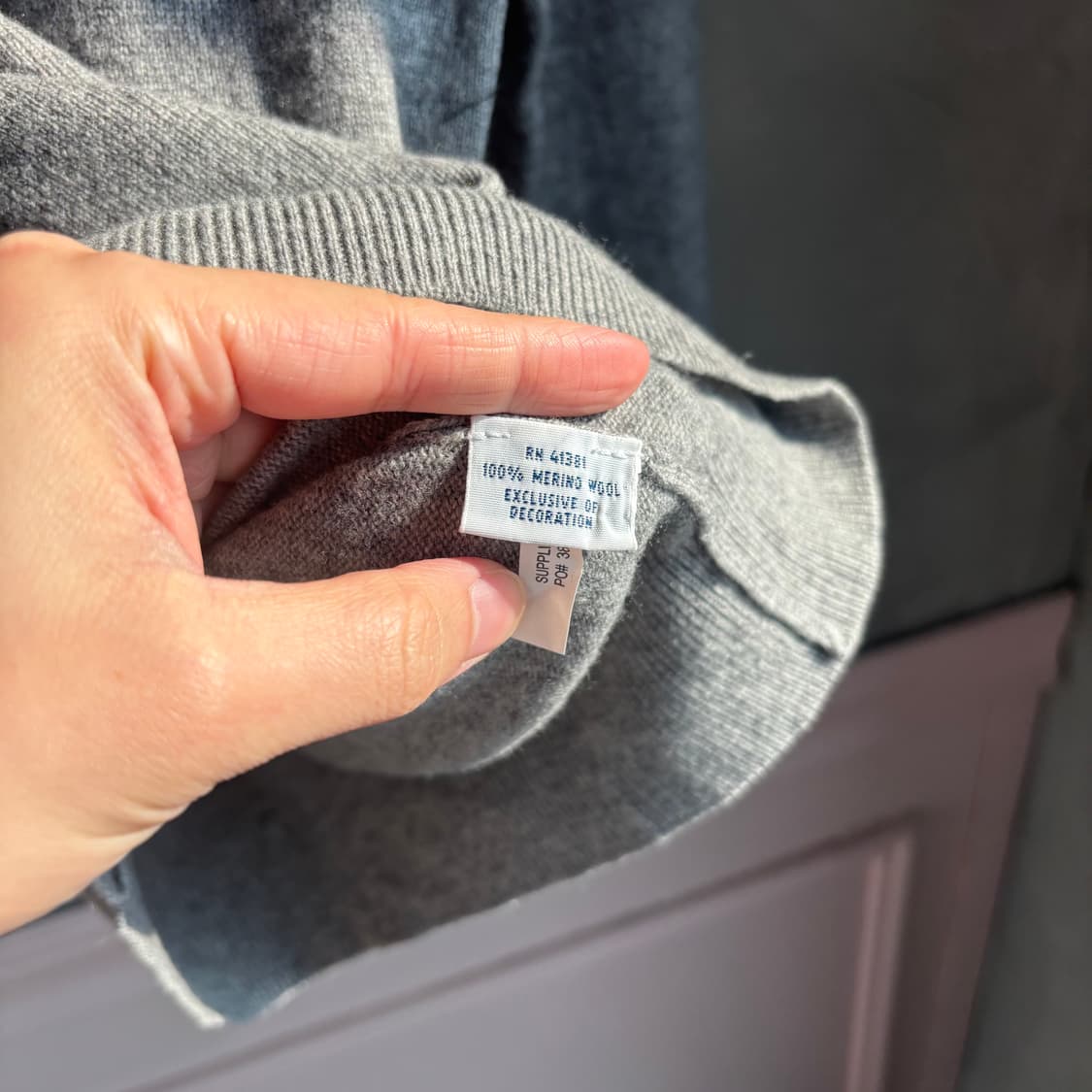 폴로 랄프로렌 메리노 울 니트 그레이 상품이미지3