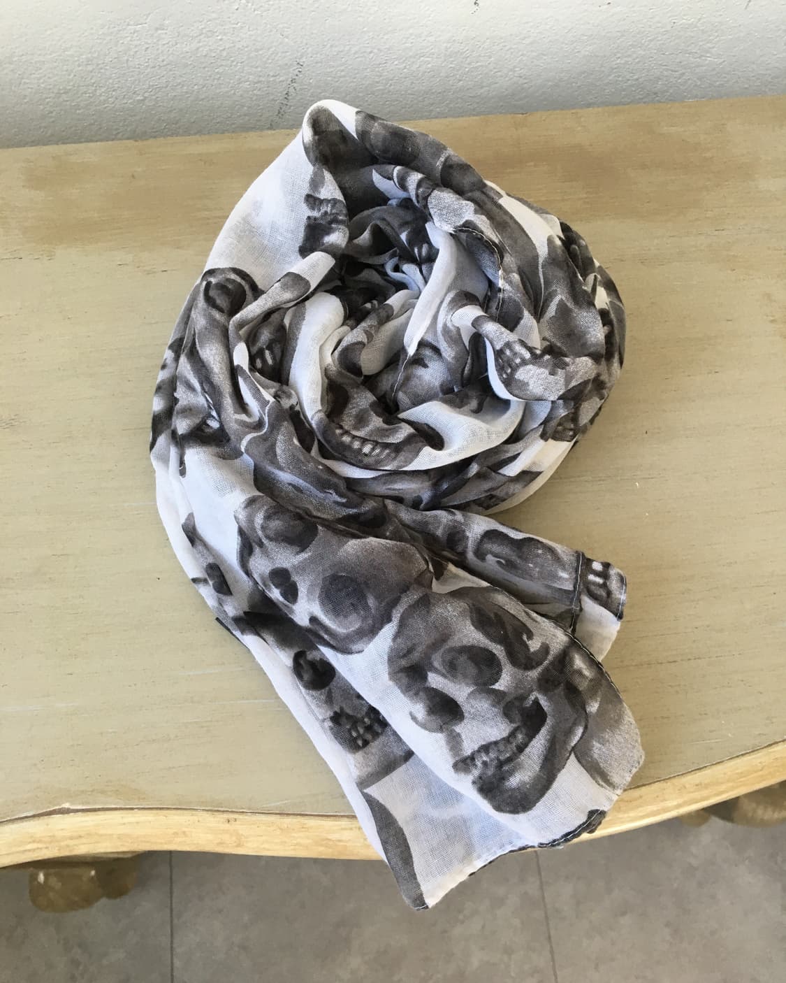 skull pattern scarf 상품이미지2