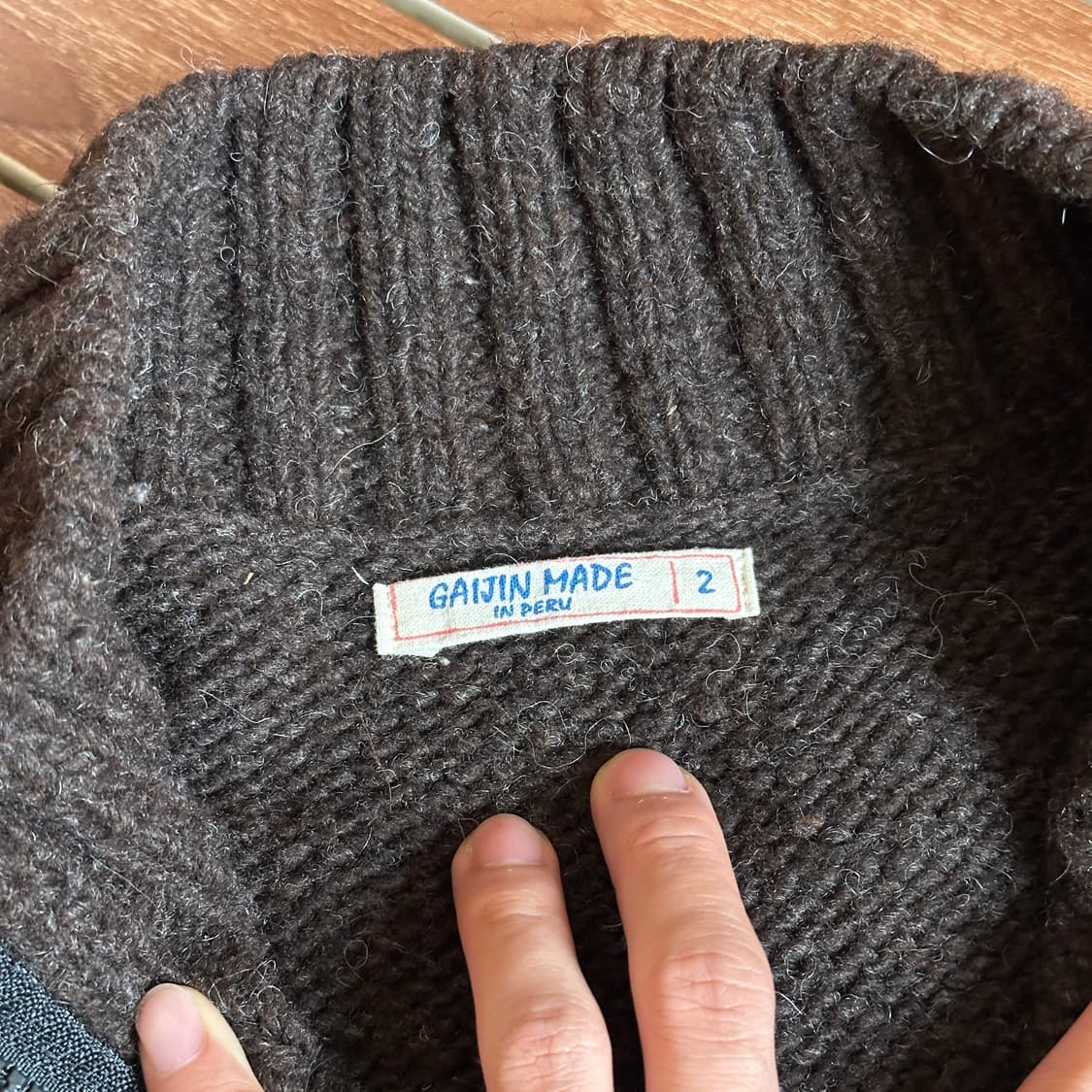 Gaijin made native pattern knit zip-up 상품이미지7