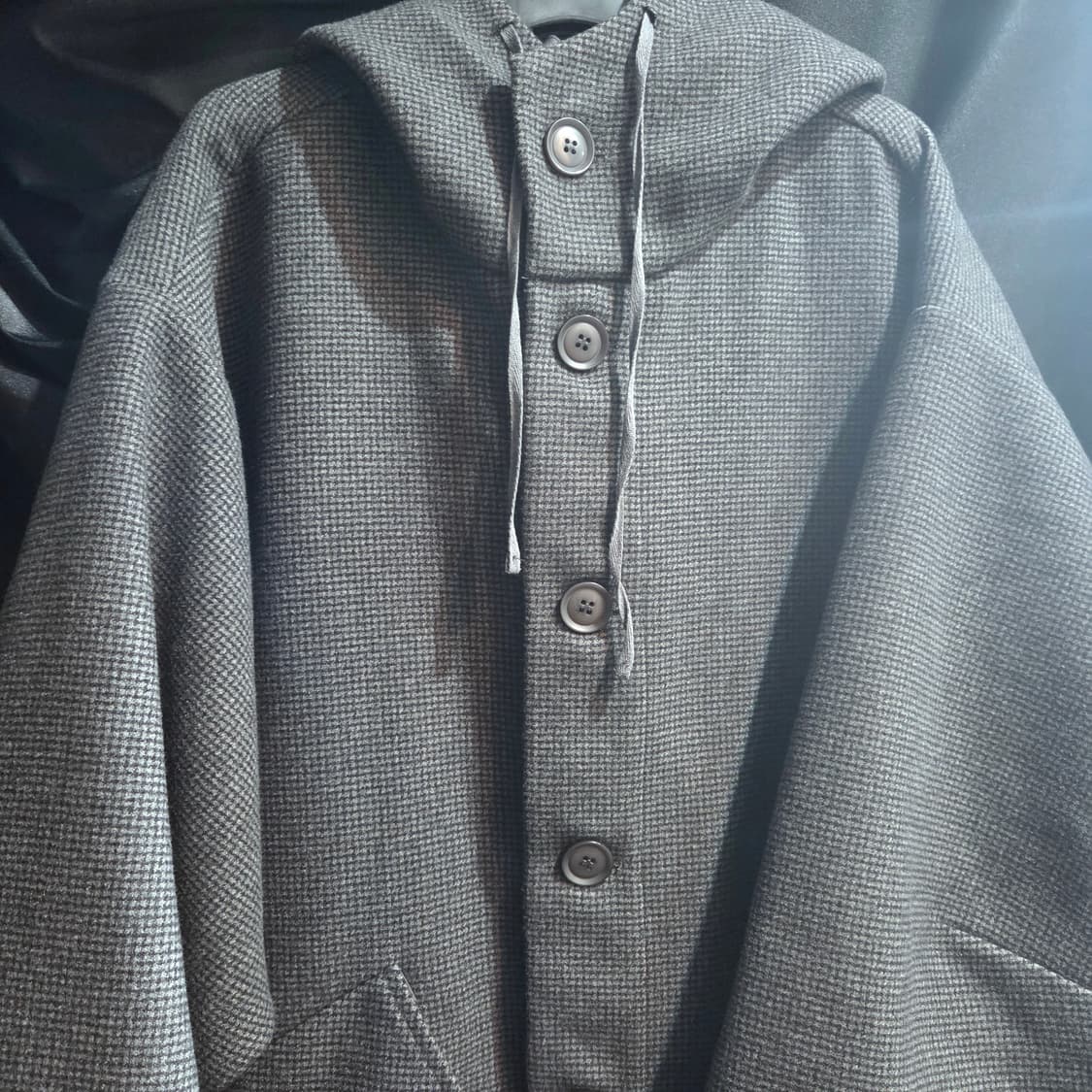 어반디타입 시티보이 오버핏 체크 후드 자켓 상품이미지7