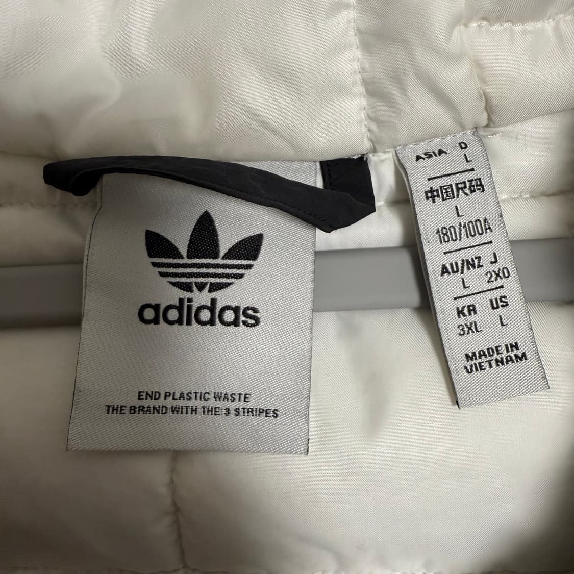 아디다스 파이어버드 범고래 패딩 3XL 블랙화이트 상품이미지3