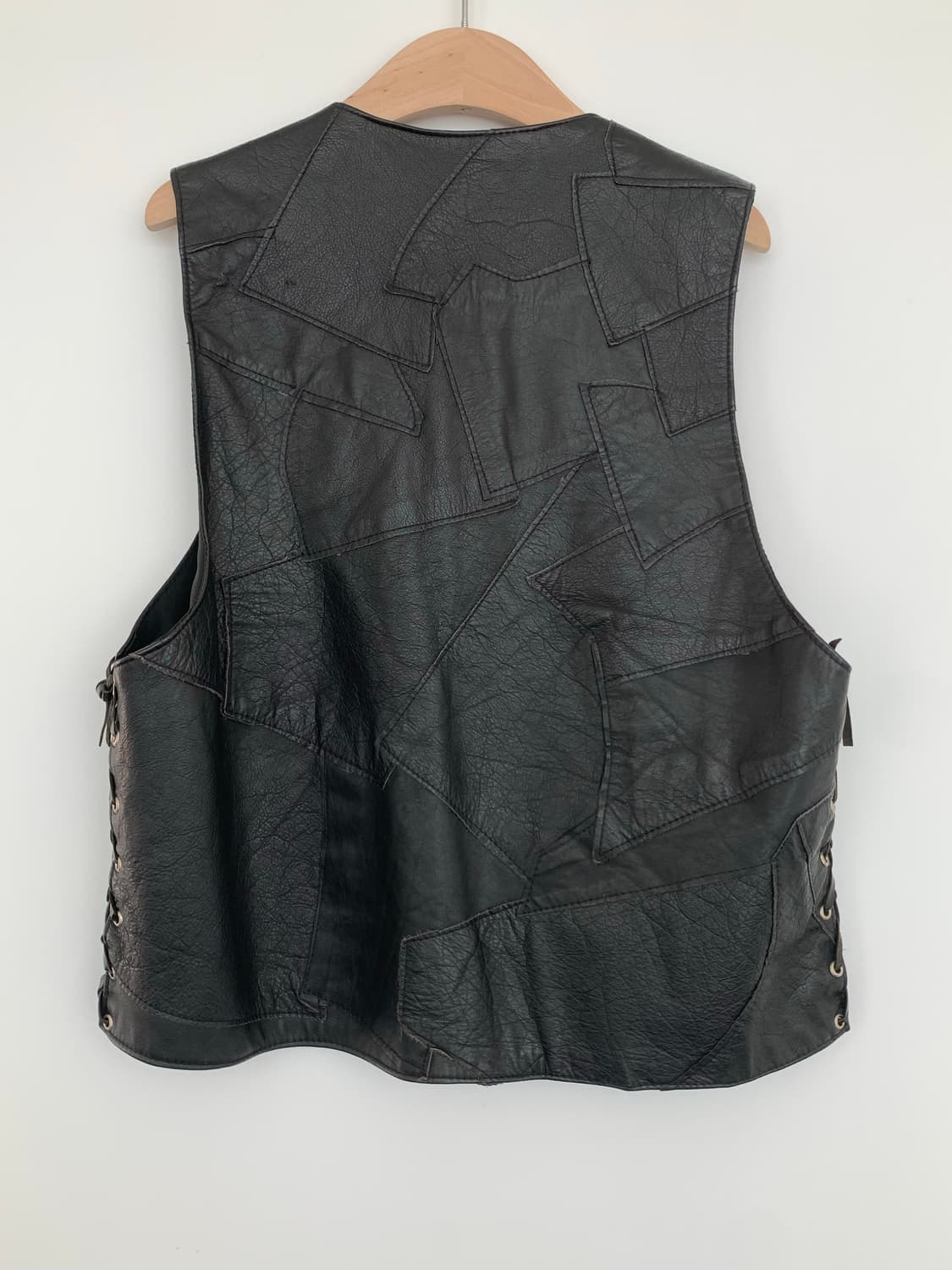 Patchwork leather vest 상품이미지3
