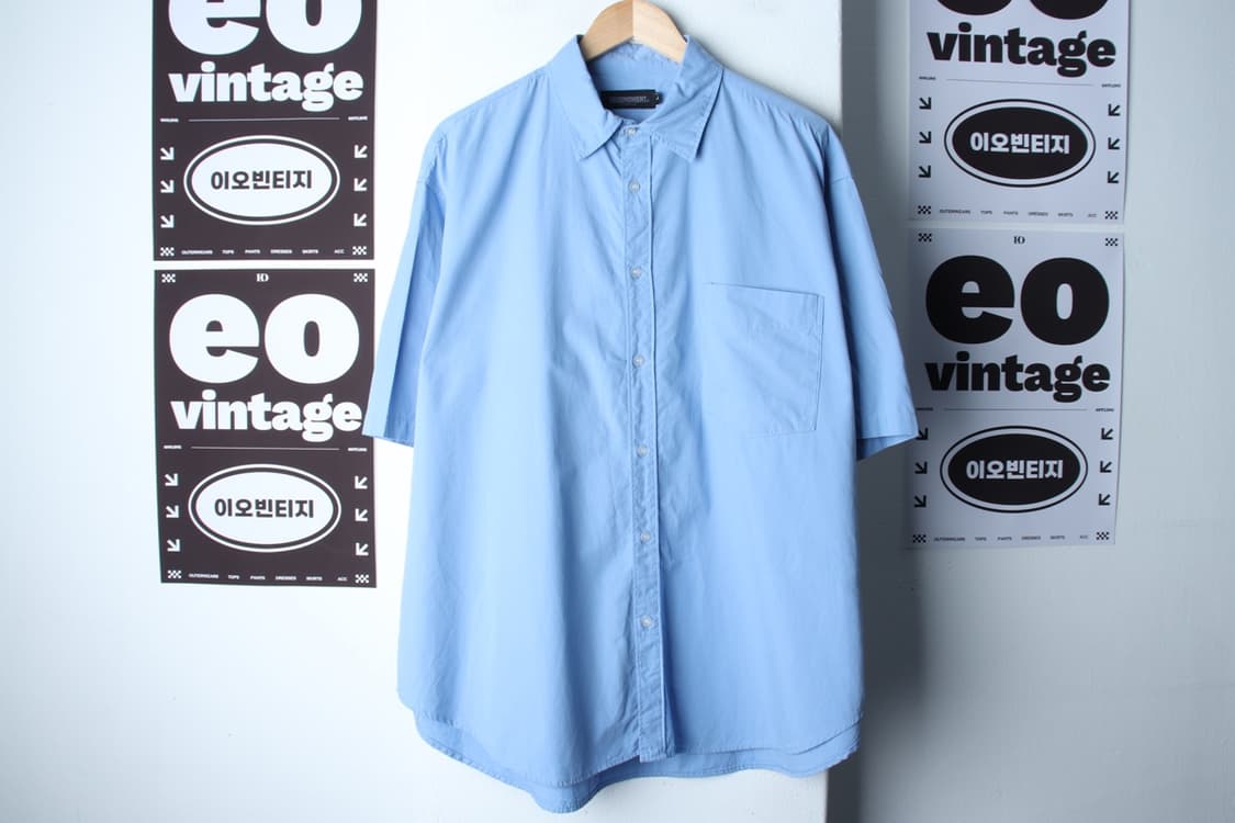 (L-2XL) 베이스모먼트 반팔 카라 티셔츠 셔츠 남방 무지-H32119 상품이미지2