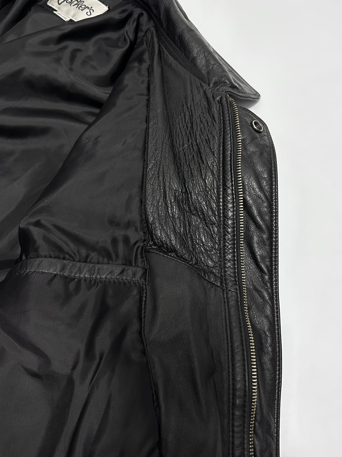 jackers 소가죽 레더 봄버 자켓 상품이미지8