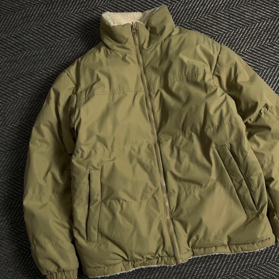 빈티지 리버시블 양털 플리스 오버핏 점퍼 자켓y 3677 상품이미지1