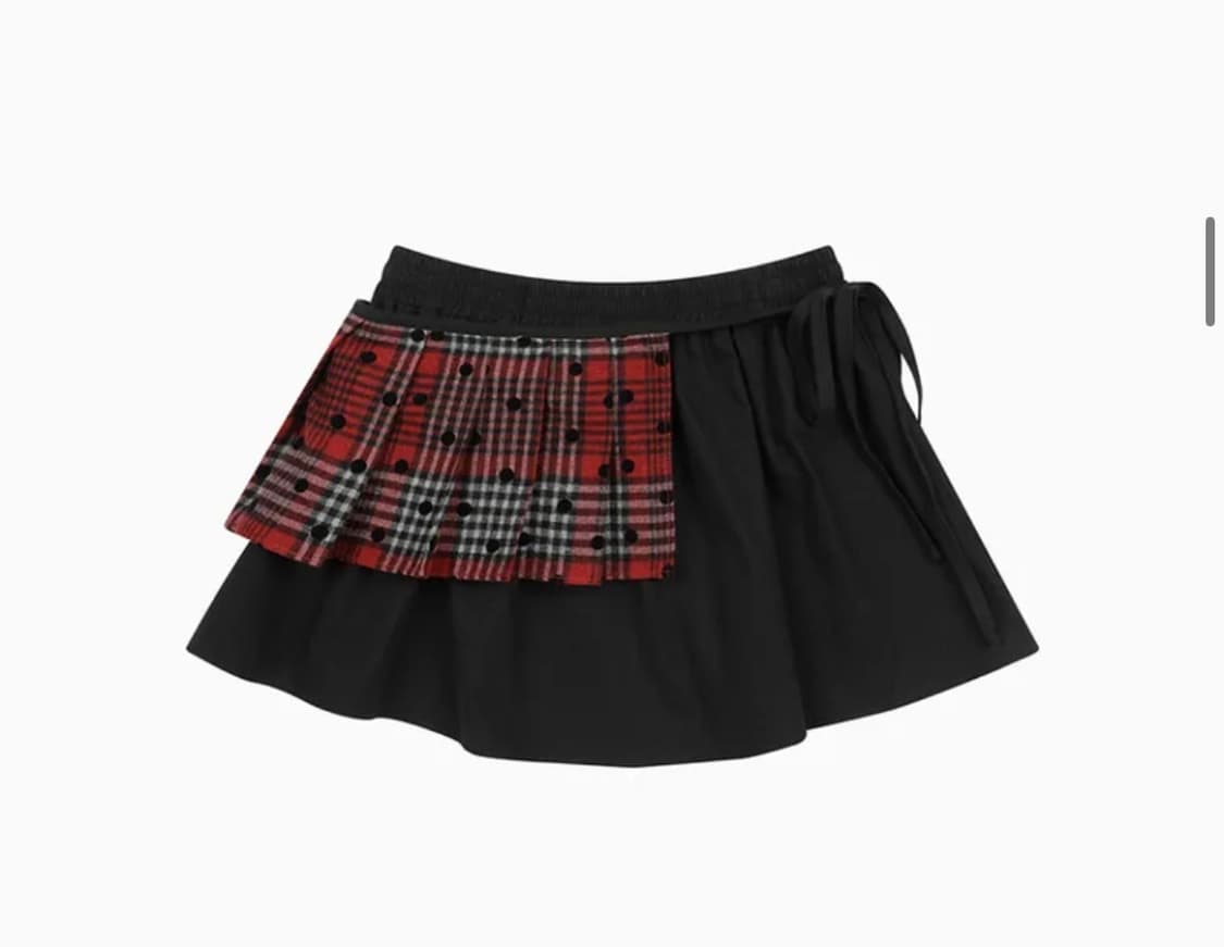 오헤시오 투웨이 미니스커트 레드블랙 상품이미지6