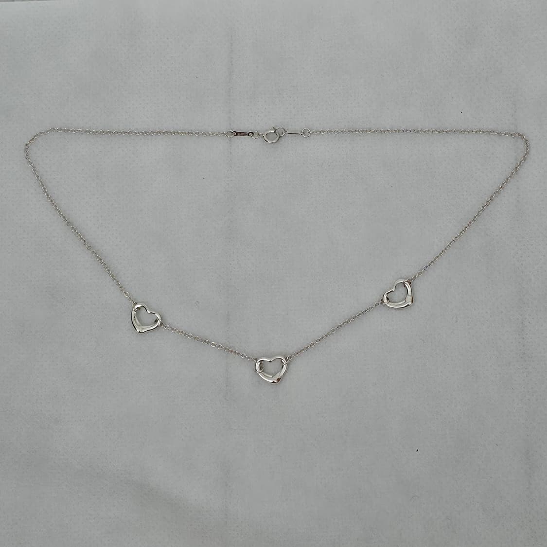 티파니 엘사퍼레티 3p 트리플 오픈하트 11mm 실버 목걸이 상품이미지3