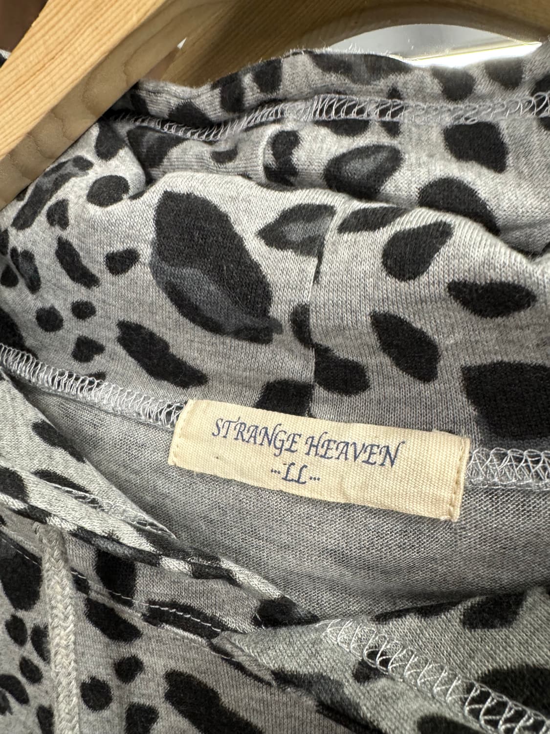 재패니즈 빈티지 레오파드 패턴 후드티 상품이미지3