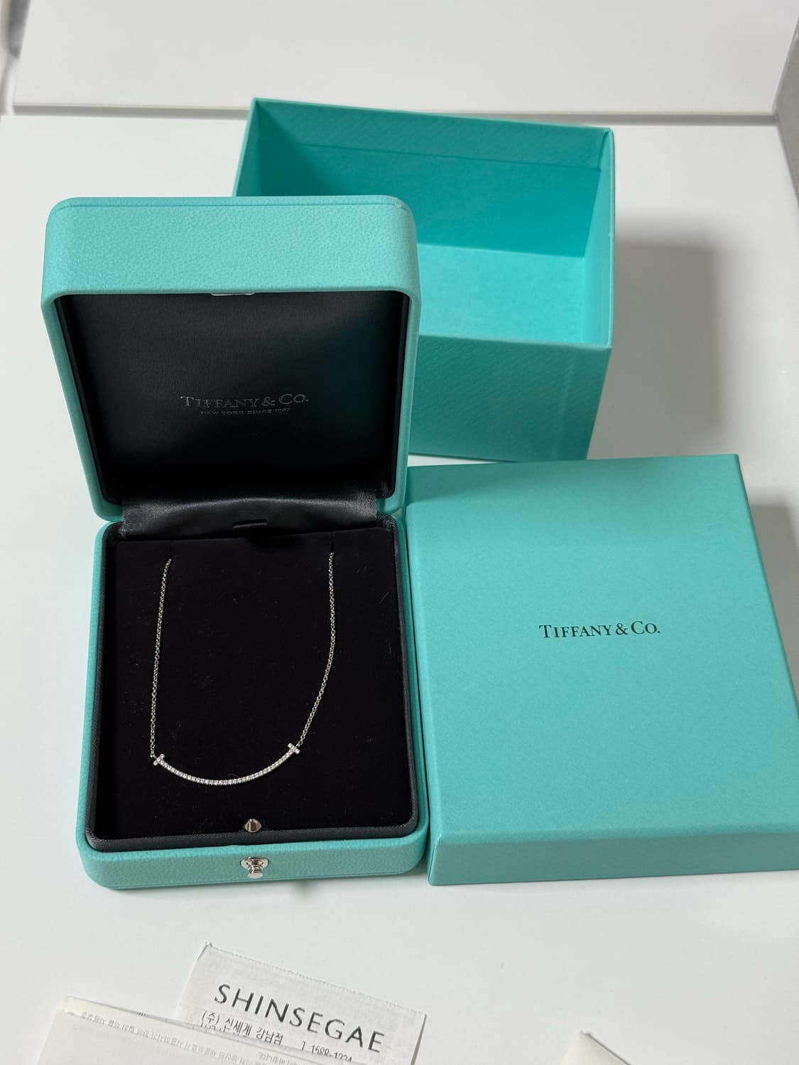 티파니앤코 스마일 티 t 다이아 목걸이 상품이미지1