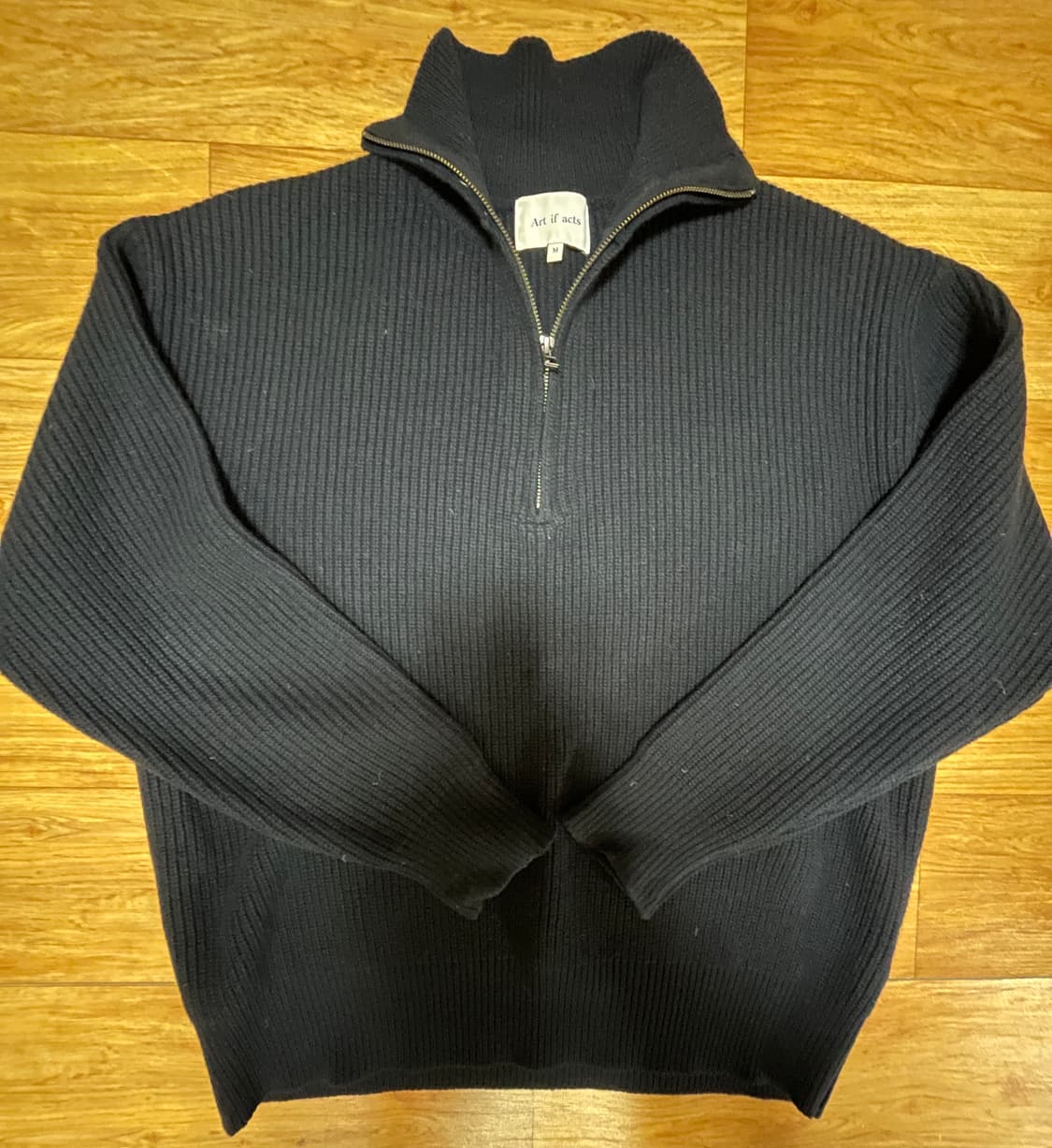 Art if acts 하프집업 니트 다크네이비 상품이미지1