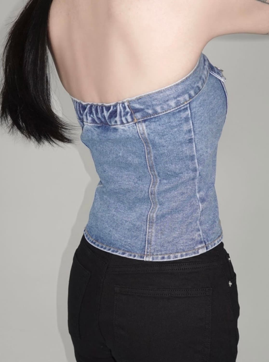 페일제이드 데님 탑 상품이미지2