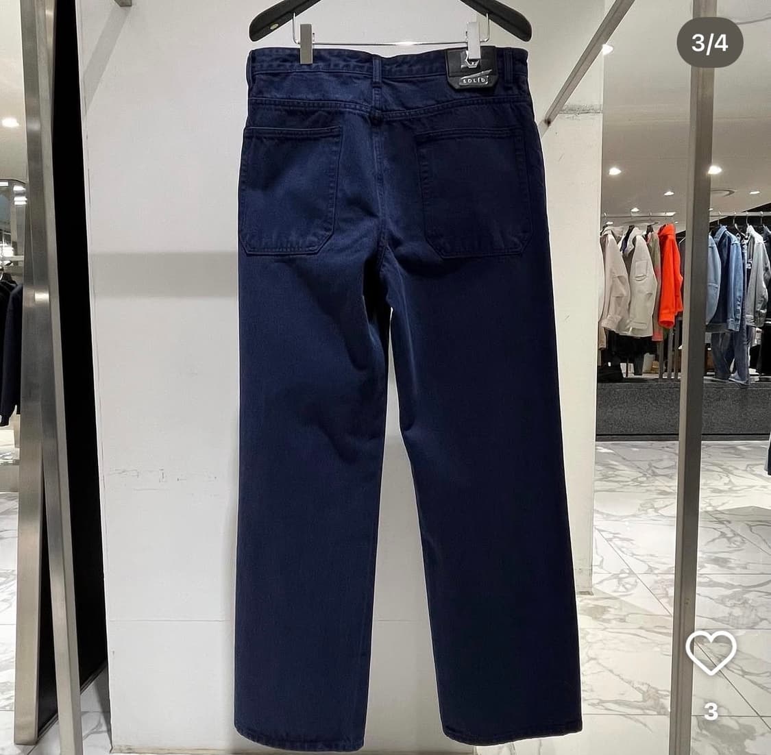 [36] 솔리드옴므 23ss 네이비 데님 팬츠 상품이미지2