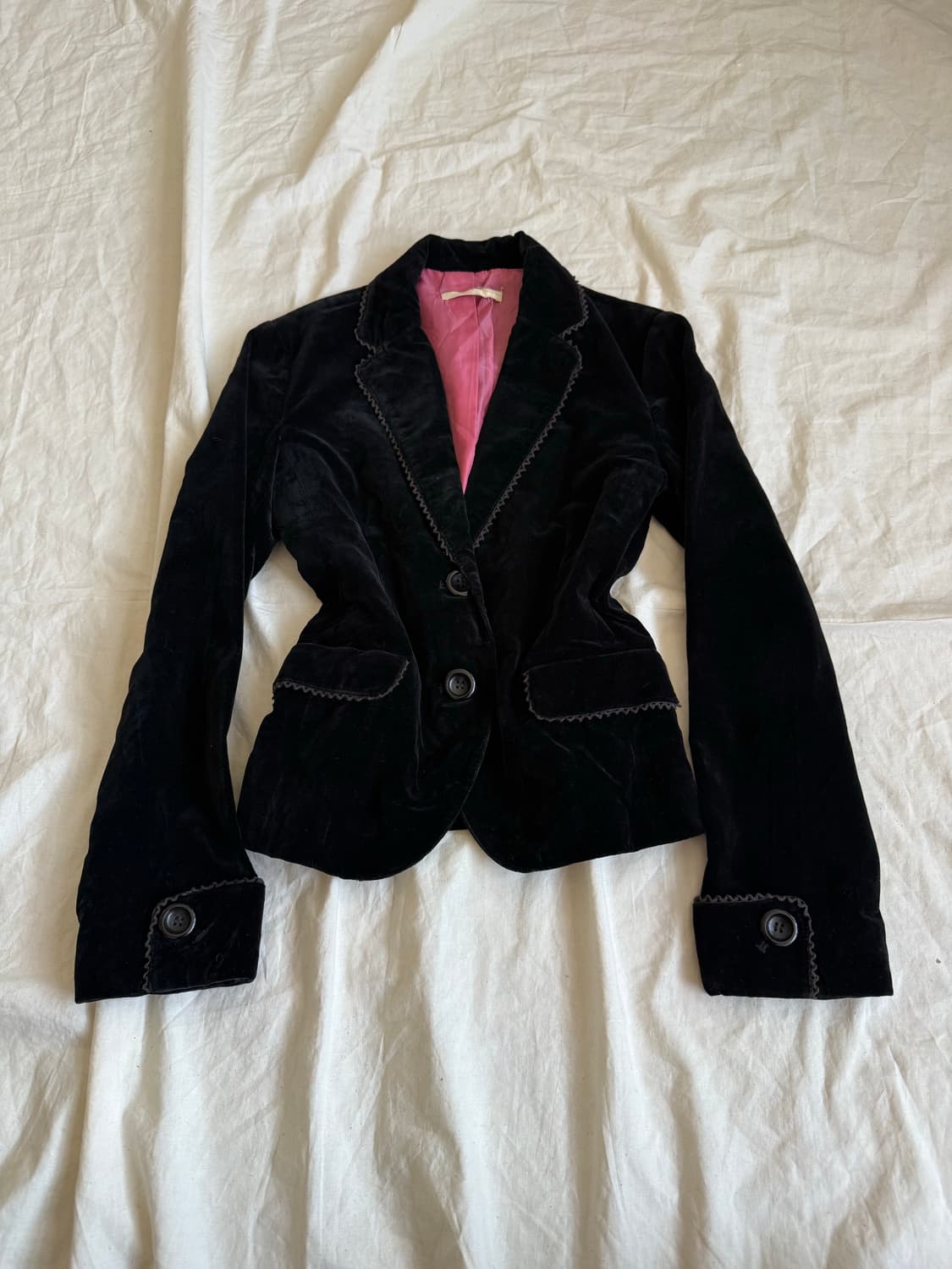 공겜여주 고스로리 벨벳 블랙 자켓 상품이미지1