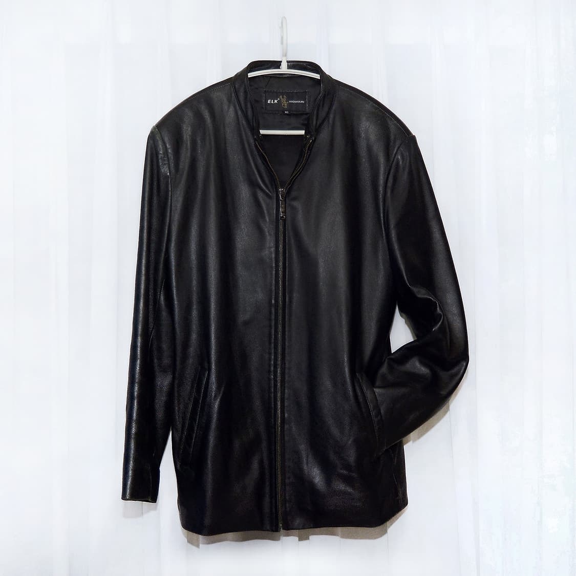 엘크 (ELK) 천연 양가죽 헨리넥 집업 싱글 라이더 자켓 (100) 상품이미지1