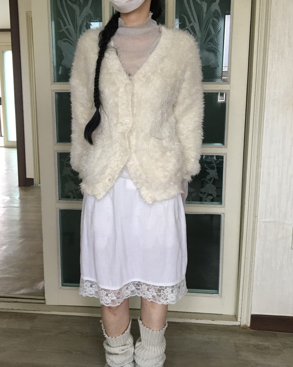 Fluffy knit cardigan 상품이미지1