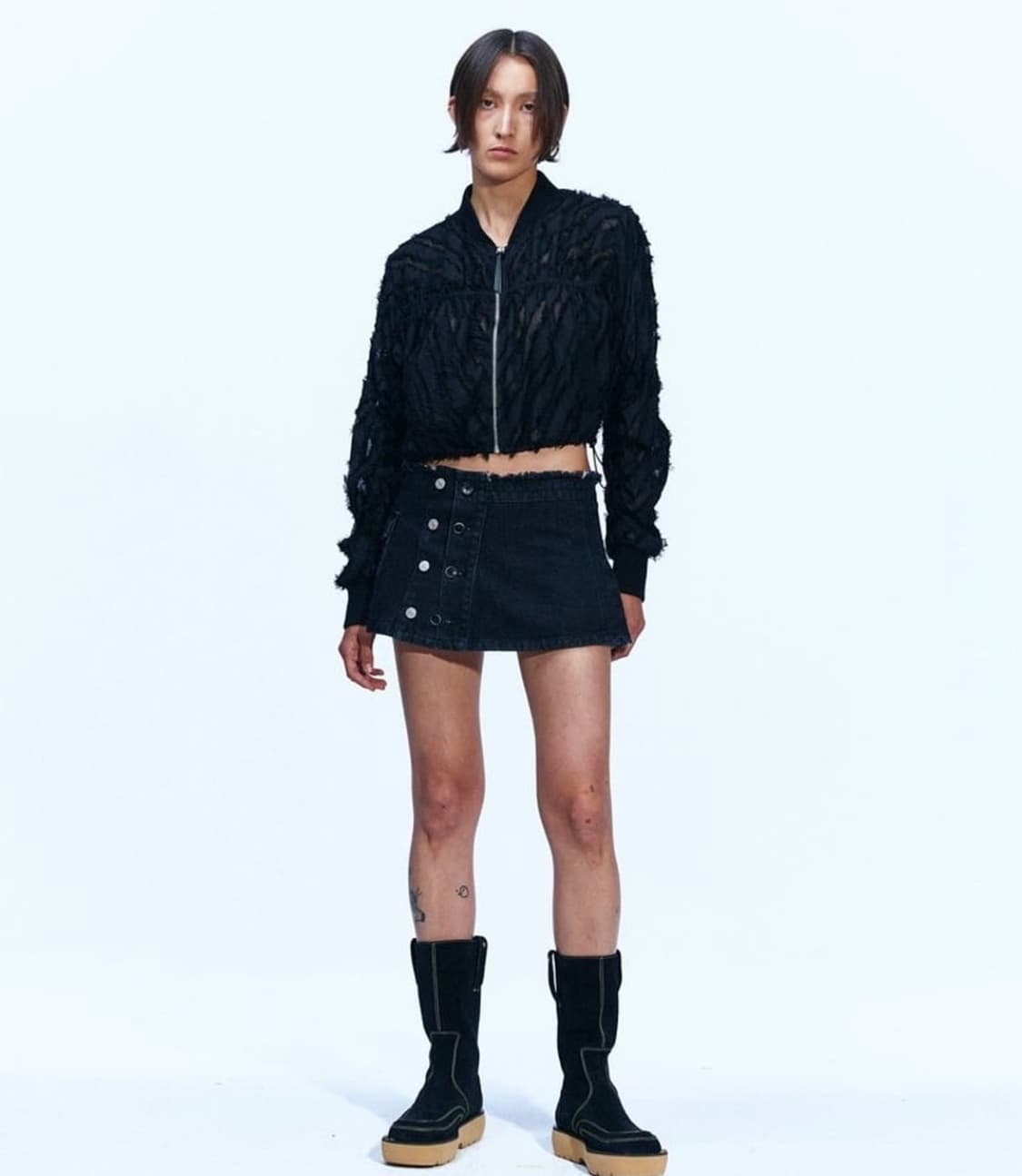 앤더슨벨 아디아 시스루 봄버자켓 XS 상품이미지1