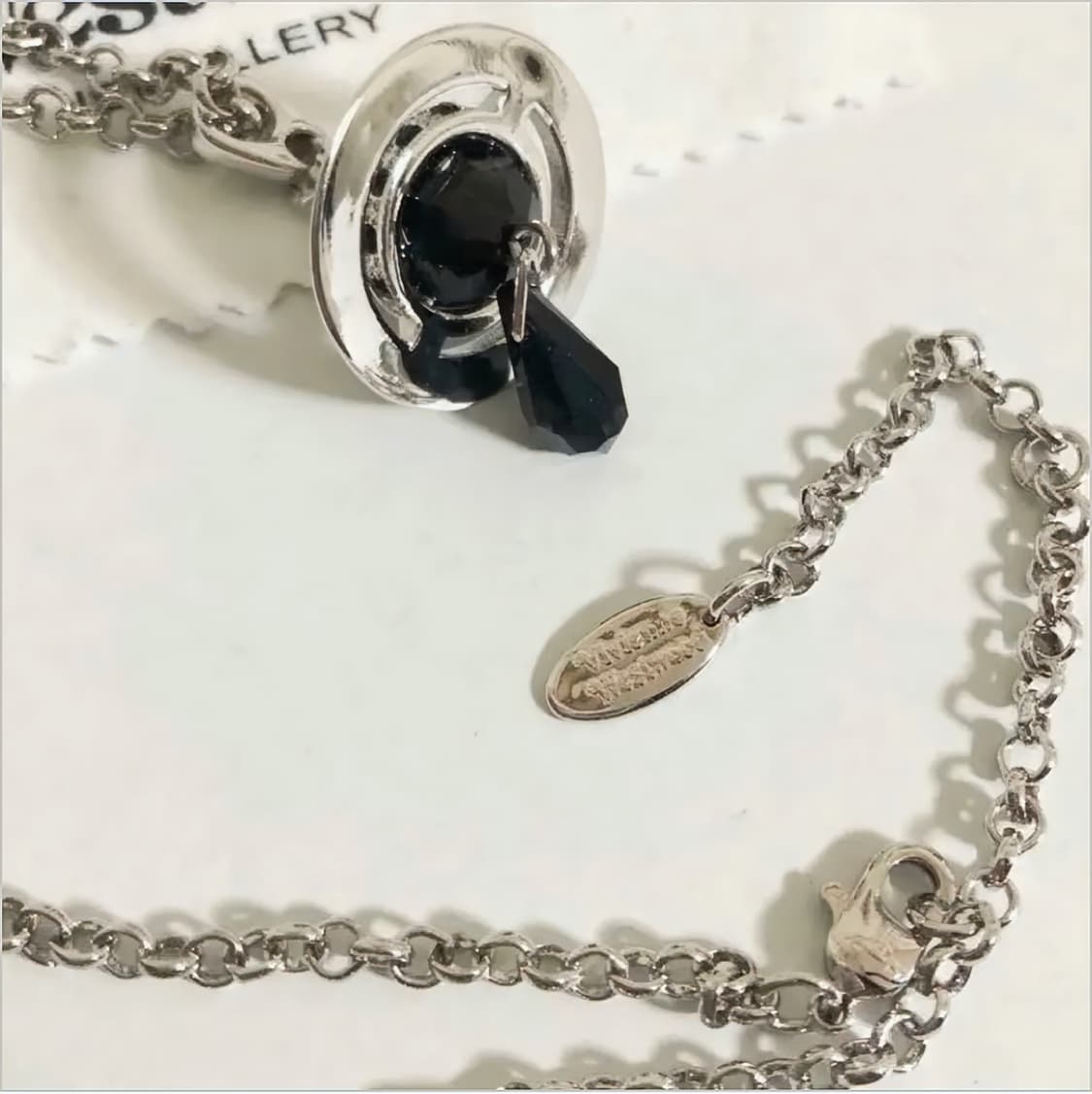 비비안웨스트우드 아카이브 블랙크리스탈 레인드랍 3d orb 팬던트 목걸이 상품이미지2