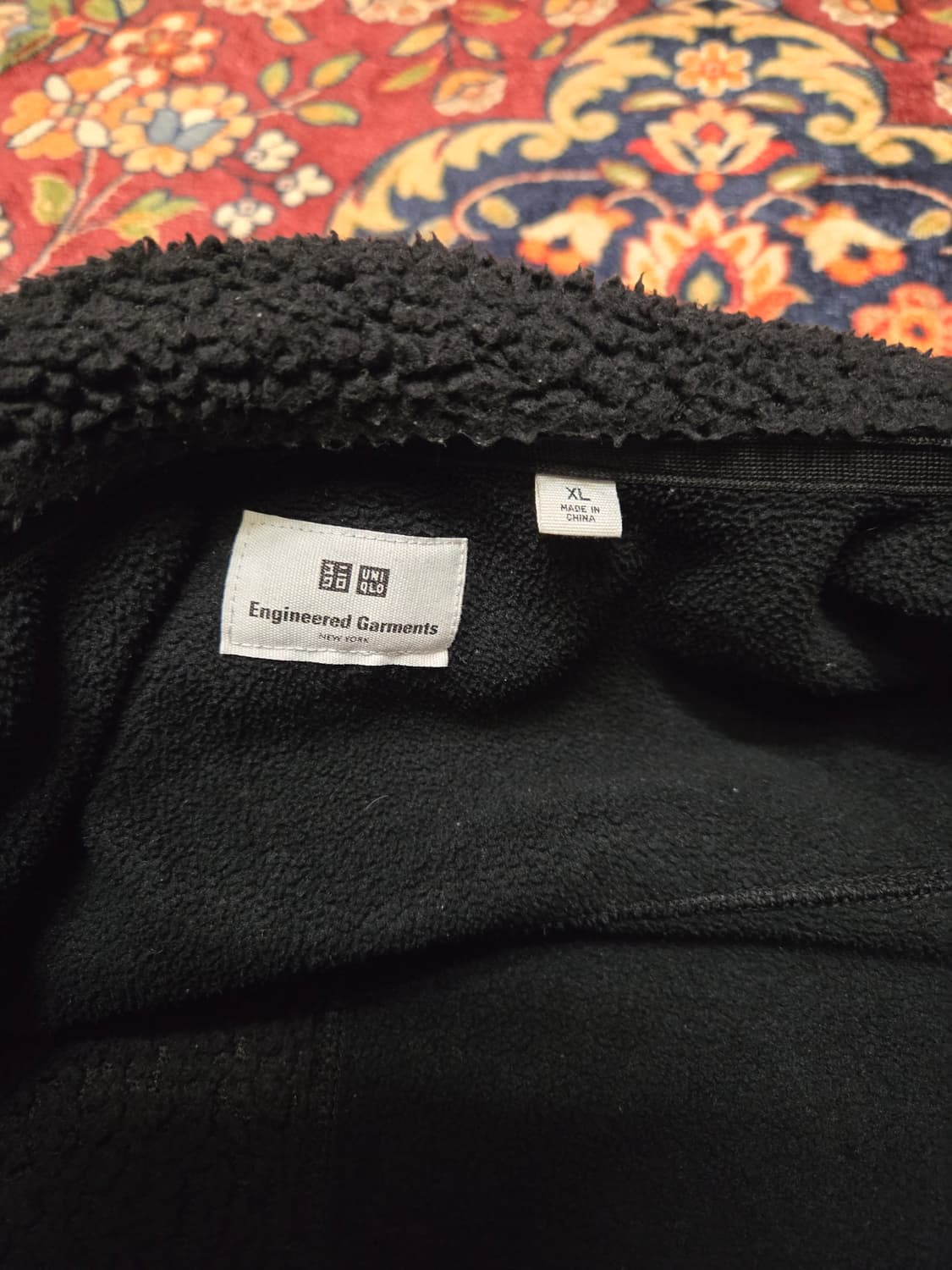 [XL] 유니클로 x 엔지니어드 가먼츠 플리스 콤비 자켓 (블랙) 상품이미지6